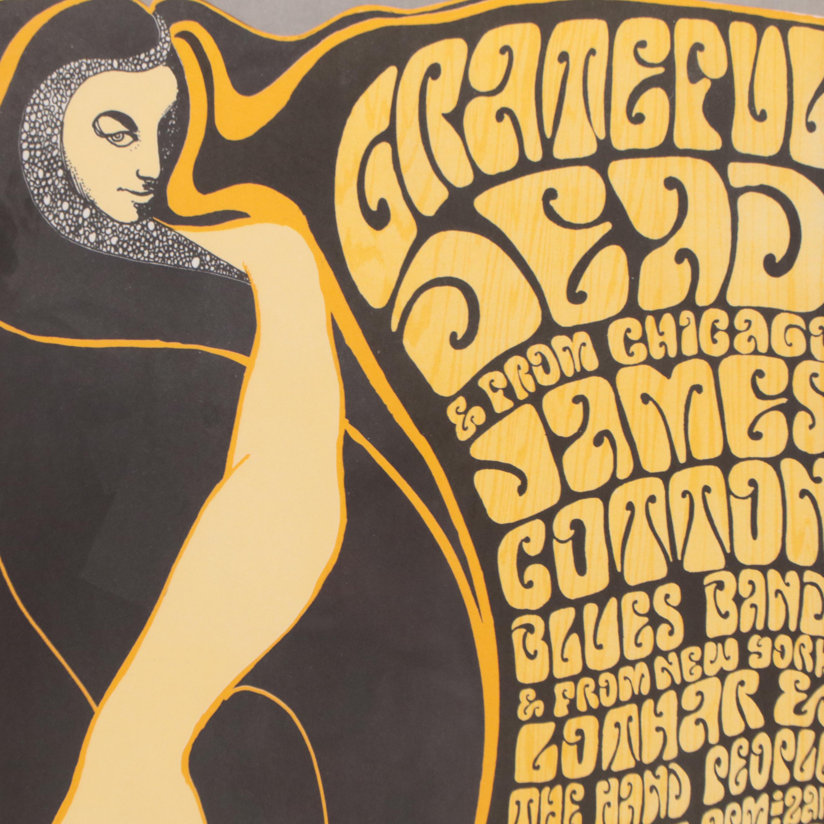 Color Lithograph Concert Poster After Wes Wilson at the Fillmore Auditorium