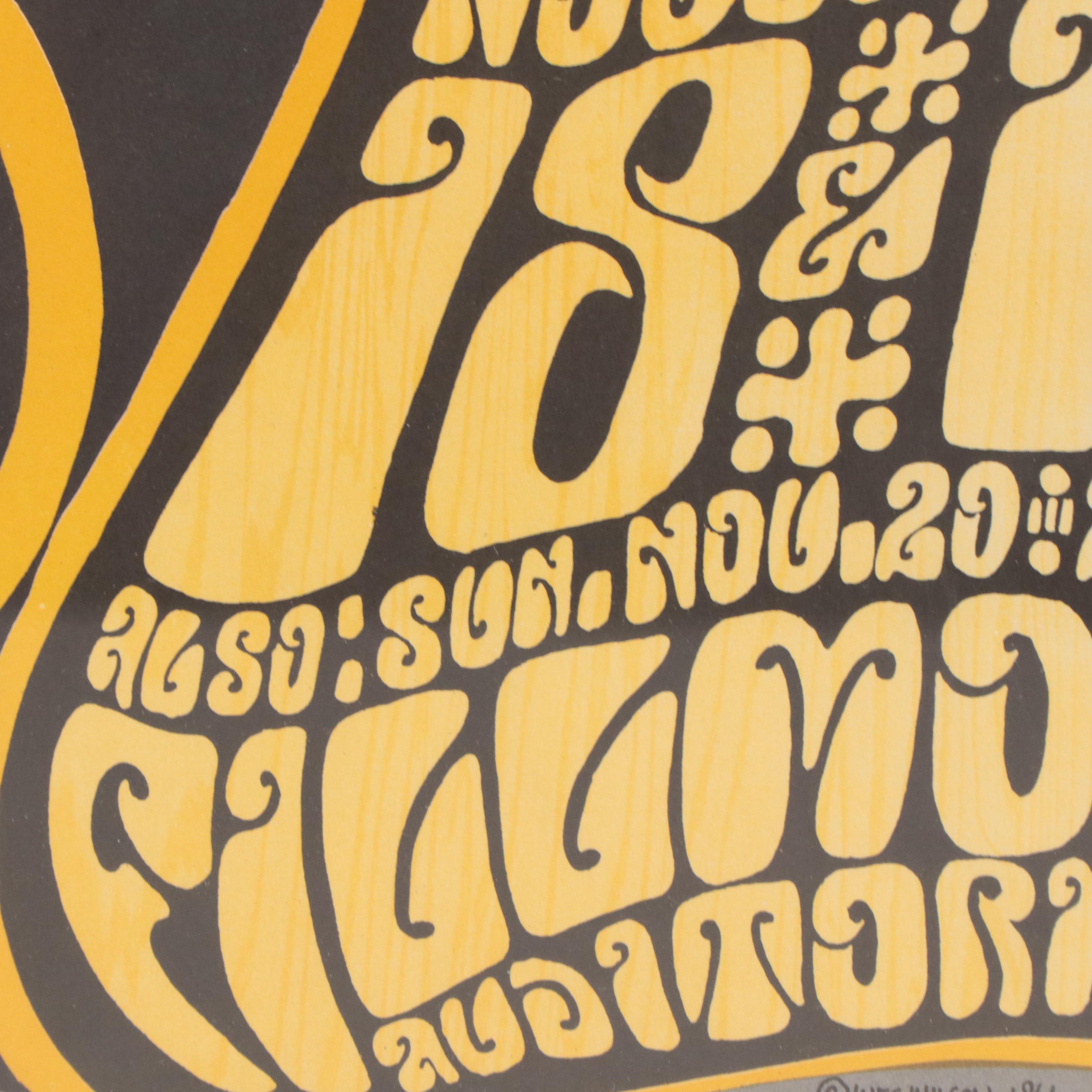 Color Lithograph Concert Poster After Wes Wilson at the Fillmore Auditorium