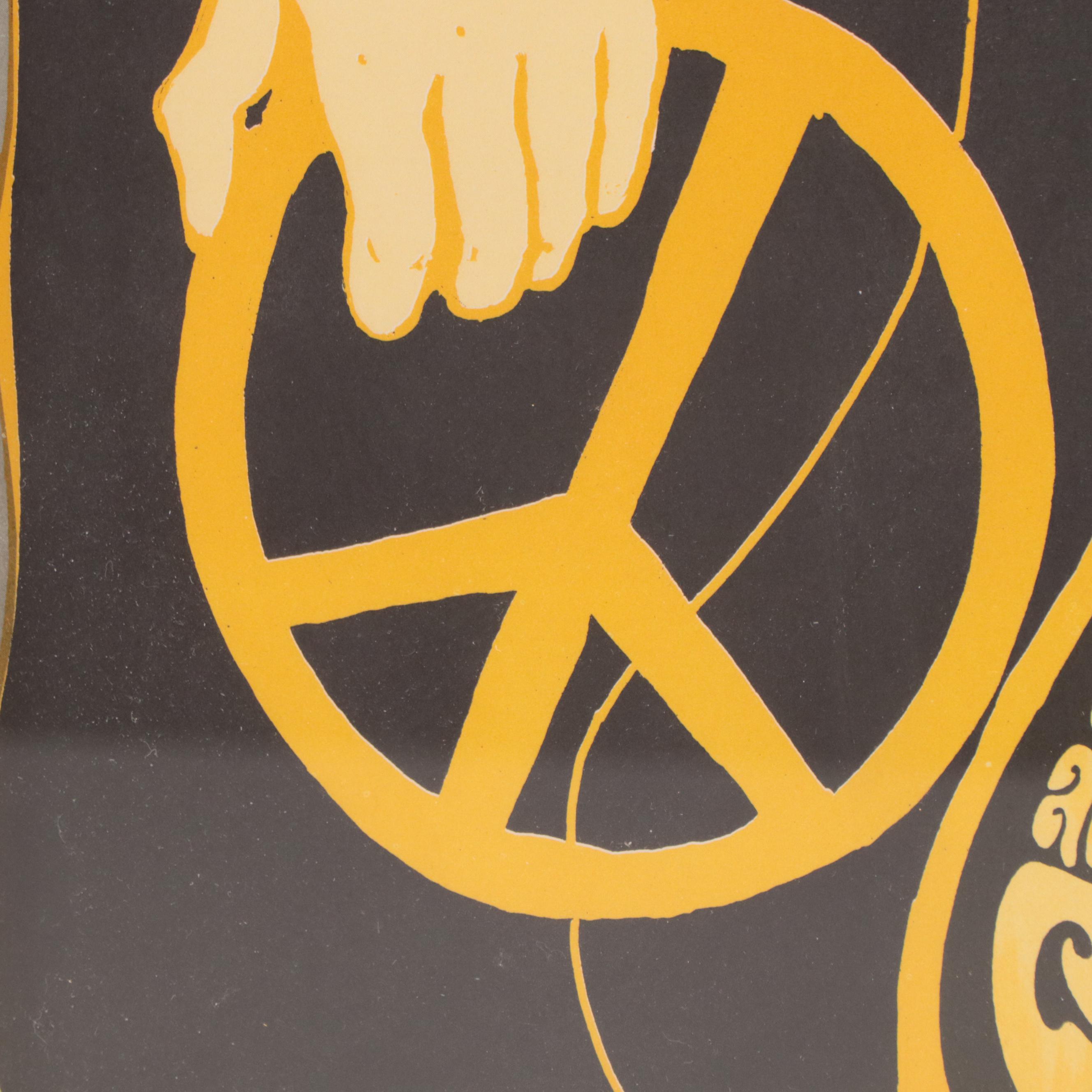 Color Lithograph Concert Poster After Wes Wilson at the Fillmore Auditorium