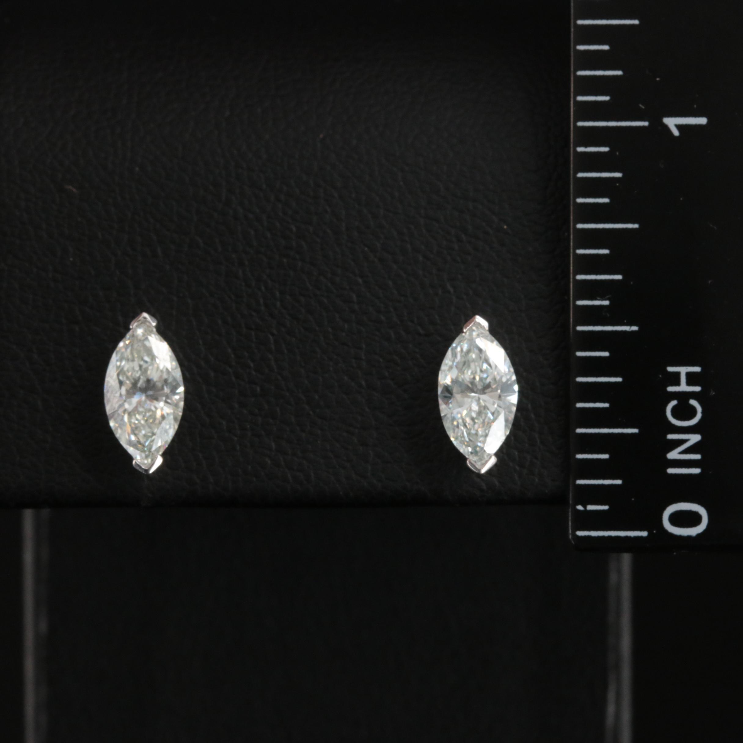 Platinum 1.50 CTW Lab Grown Diamond Stud Earrings