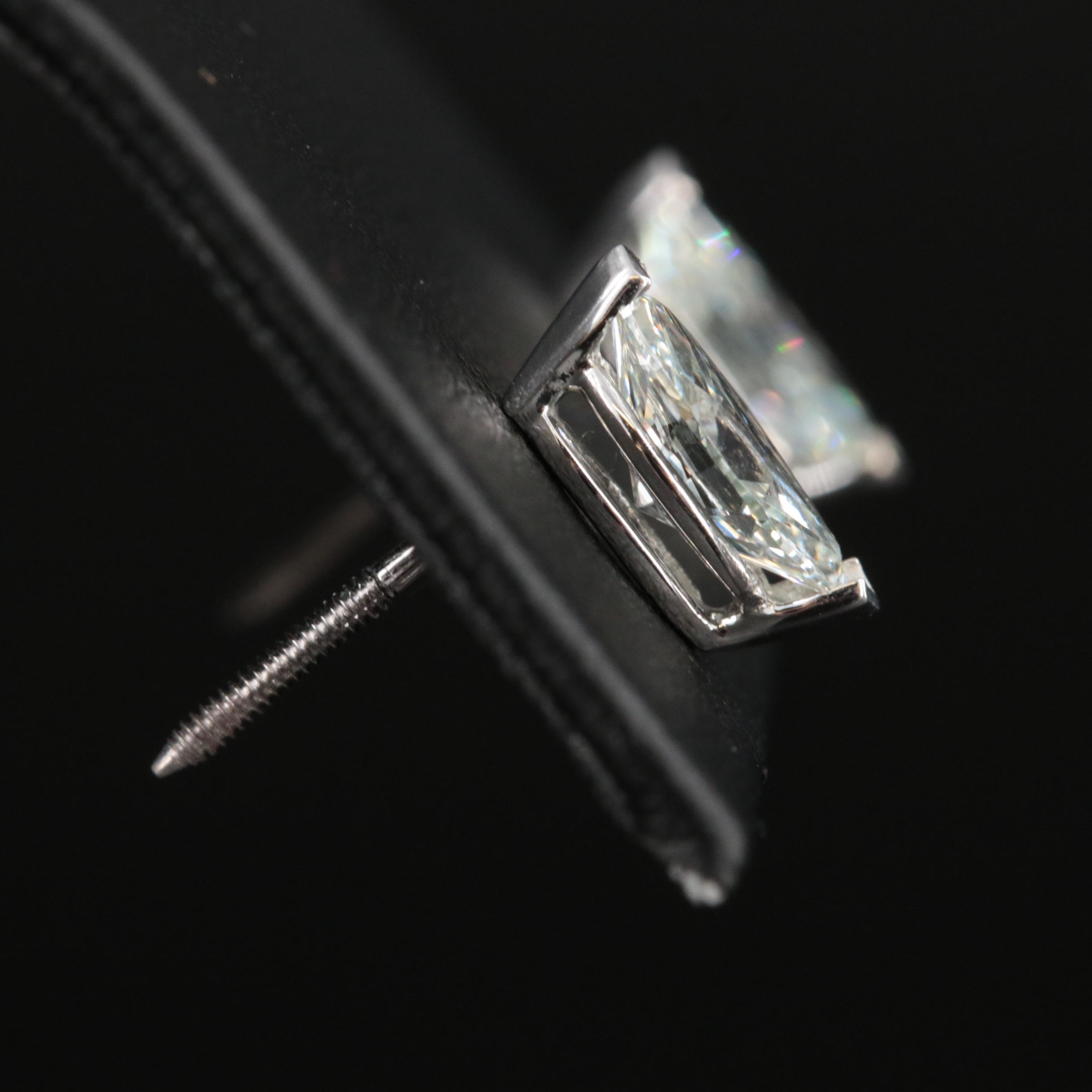 Platinum 1.50 CTW Lab Grown Diamond Stud Earrings