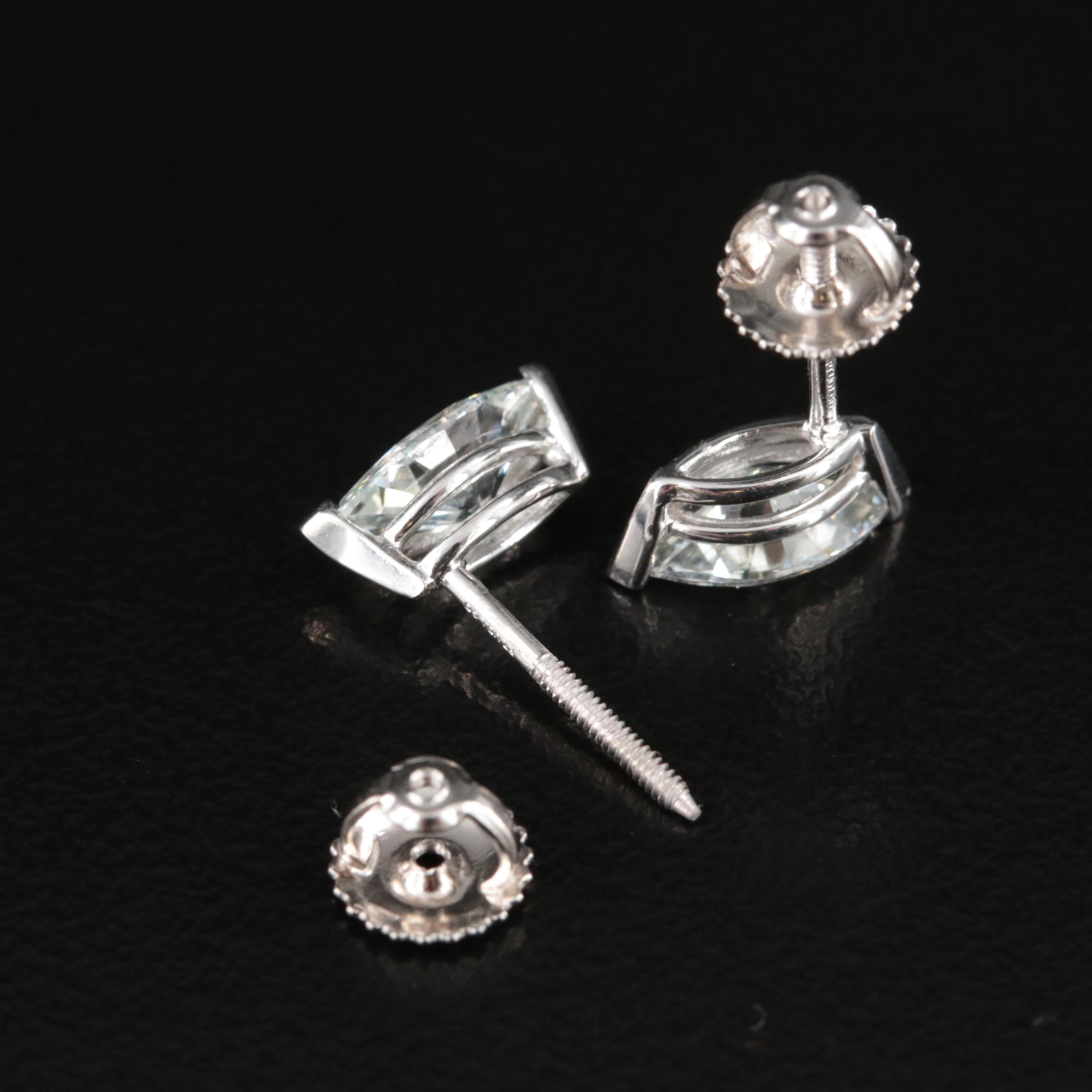 Platinum 1.50 CTW Lab Grown Diamond Stud Earrings