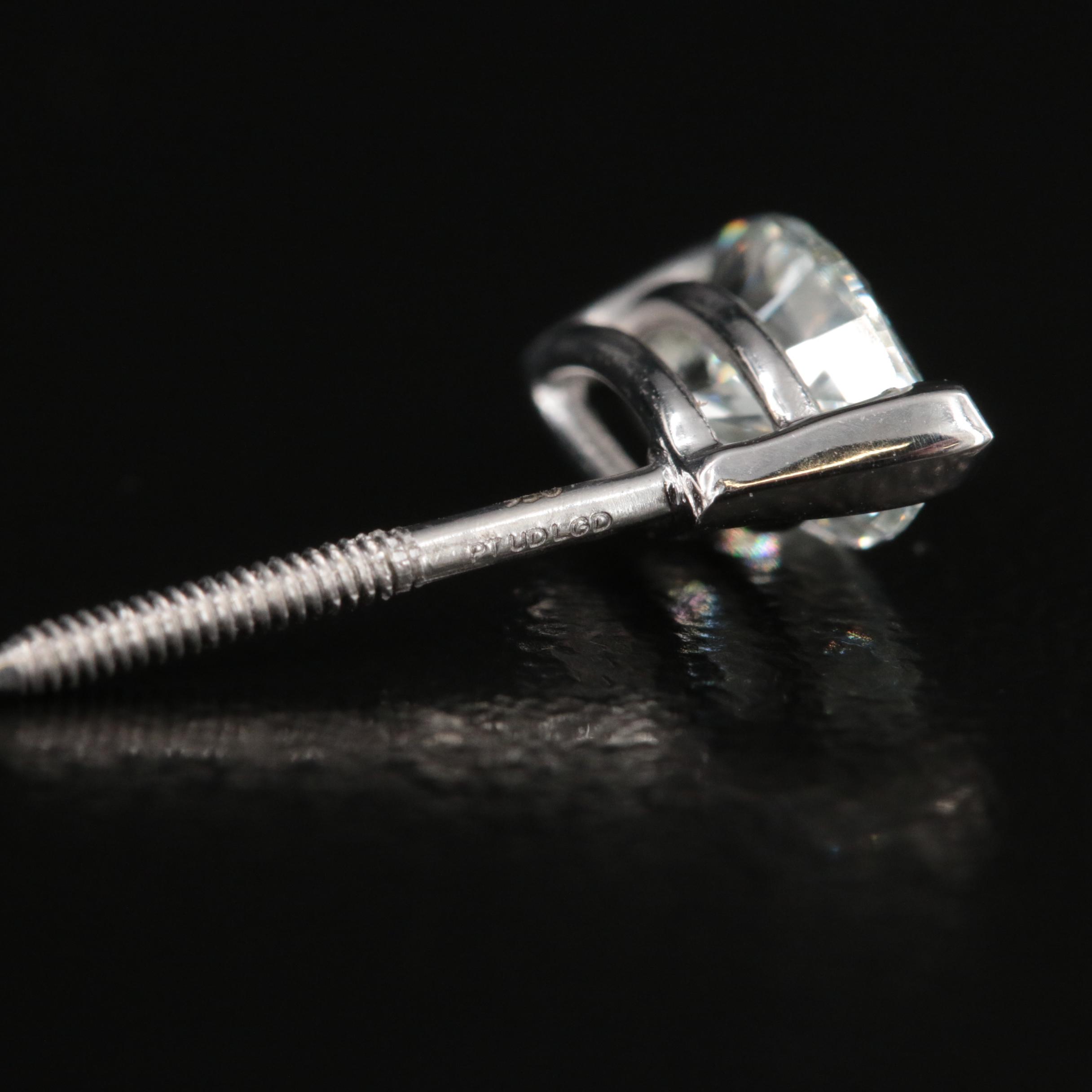 Platinum 1.50 CTW Lab Grown Diamond Stud Earrings