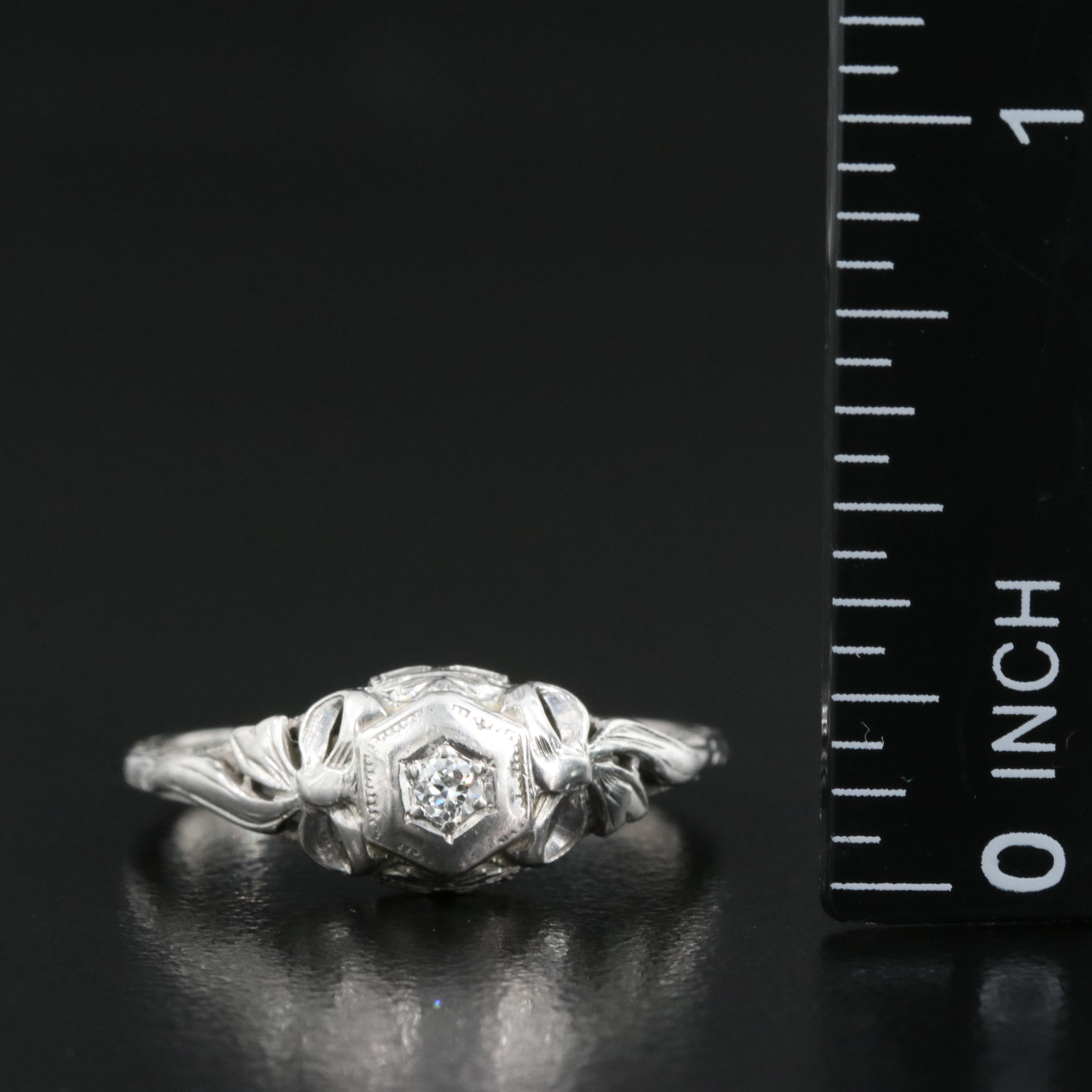18K 0.04 CT Diamond Ring