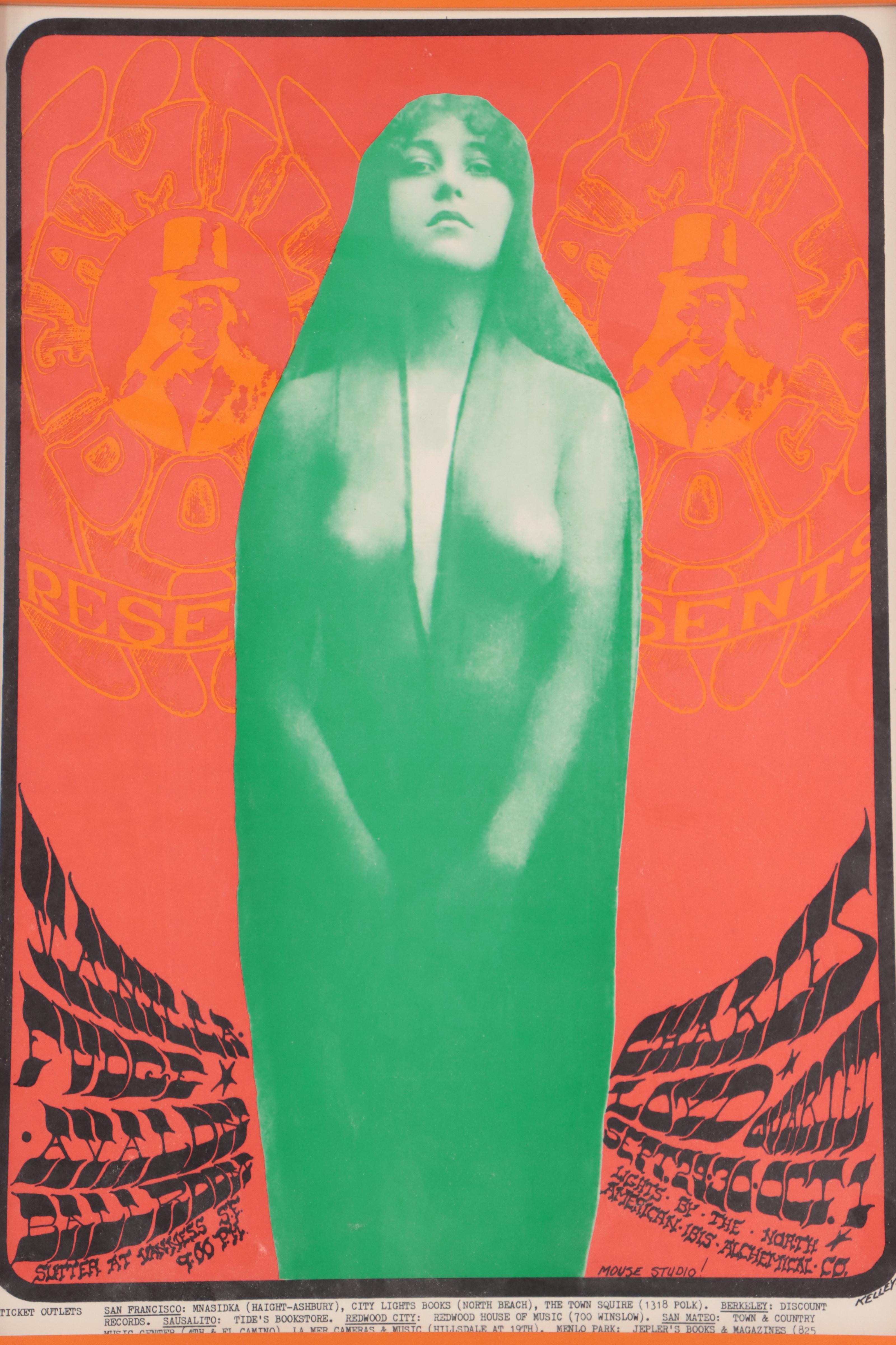 Color Lithograph Concert Poster After Stanley Mouse and Alton Kelley