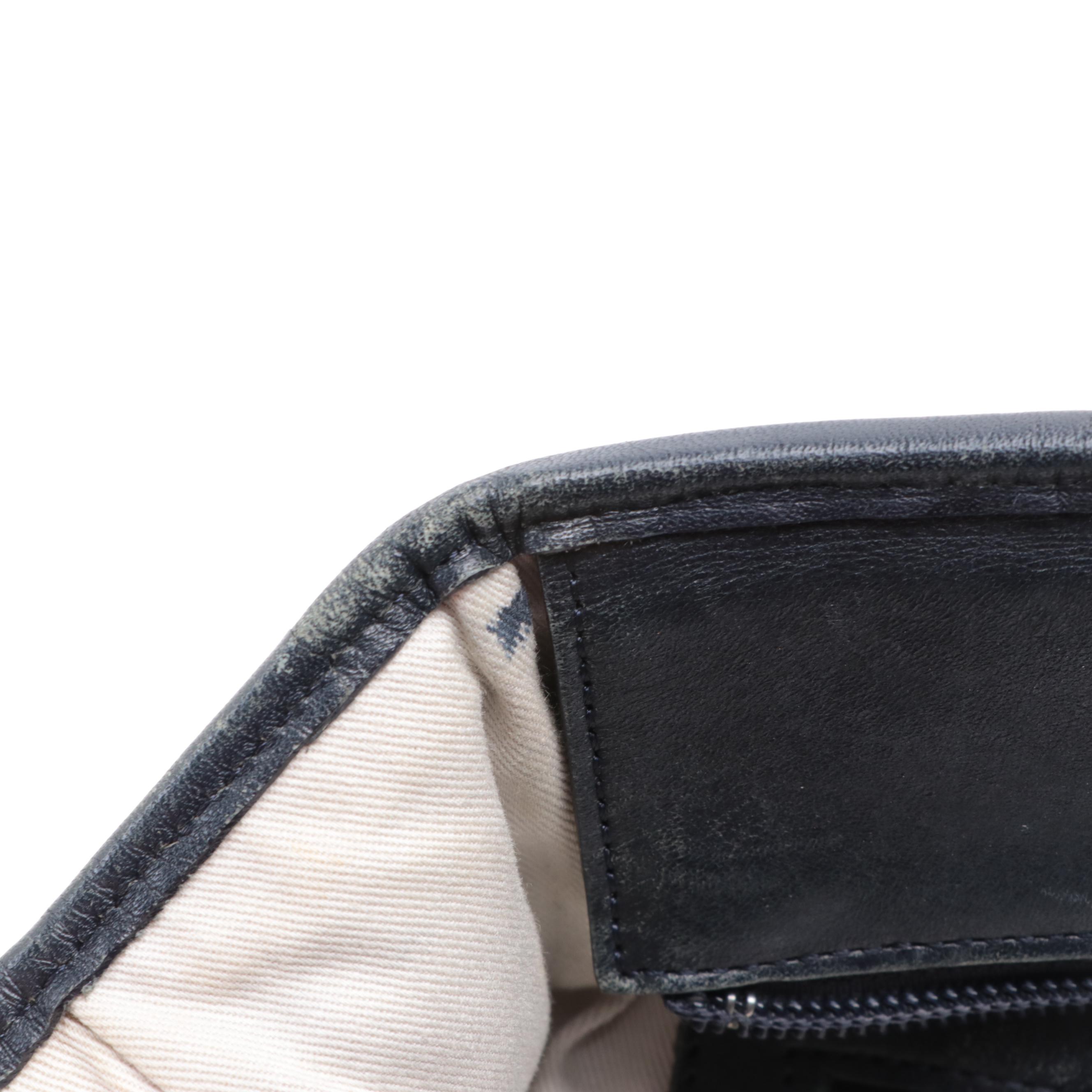 Burberry Striped Canvas and Leather Tote Bag