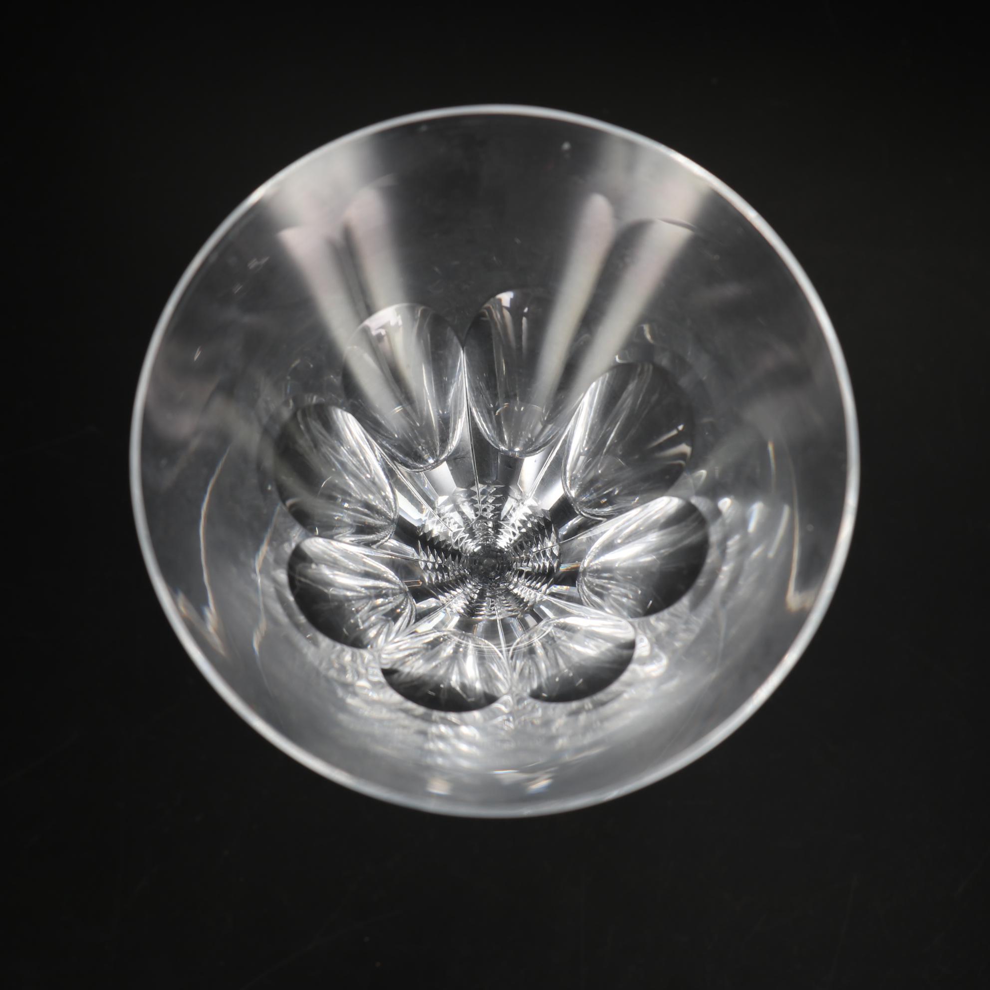 Crystal Water Goblets, Wine Glasses, and Cordial Glasses