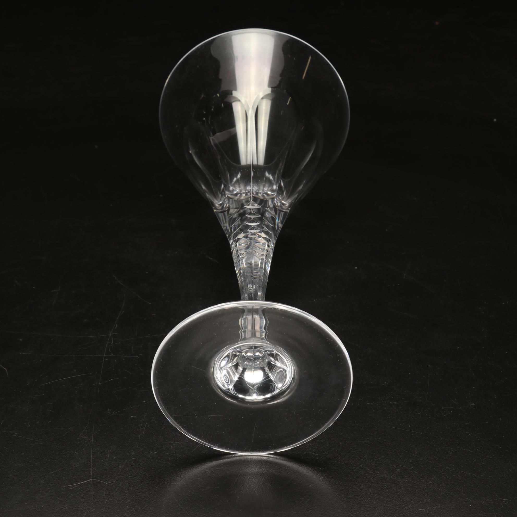 Crystal Water Goblets, Wine Glasses, and Cordial Glasses