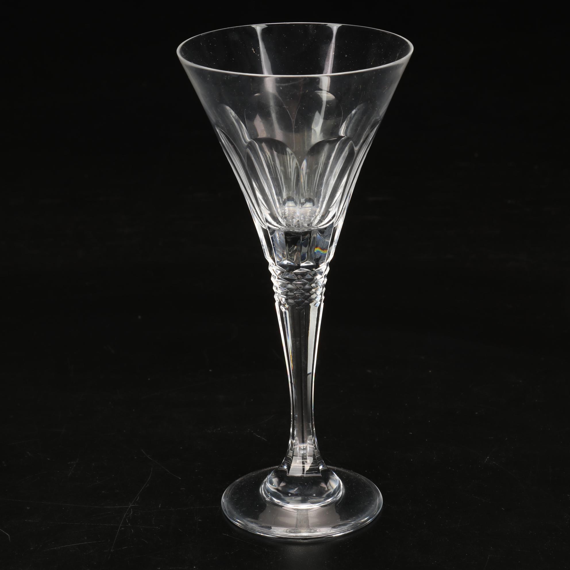 Crystal Water Goblets, Wine Glasses, and Cordial Glasses