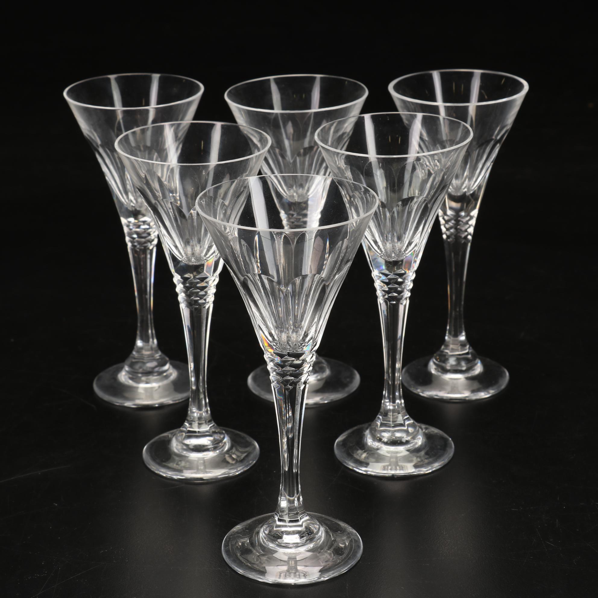 Crystal Water Goblets, Wine Glasses, and Cordial Glasses