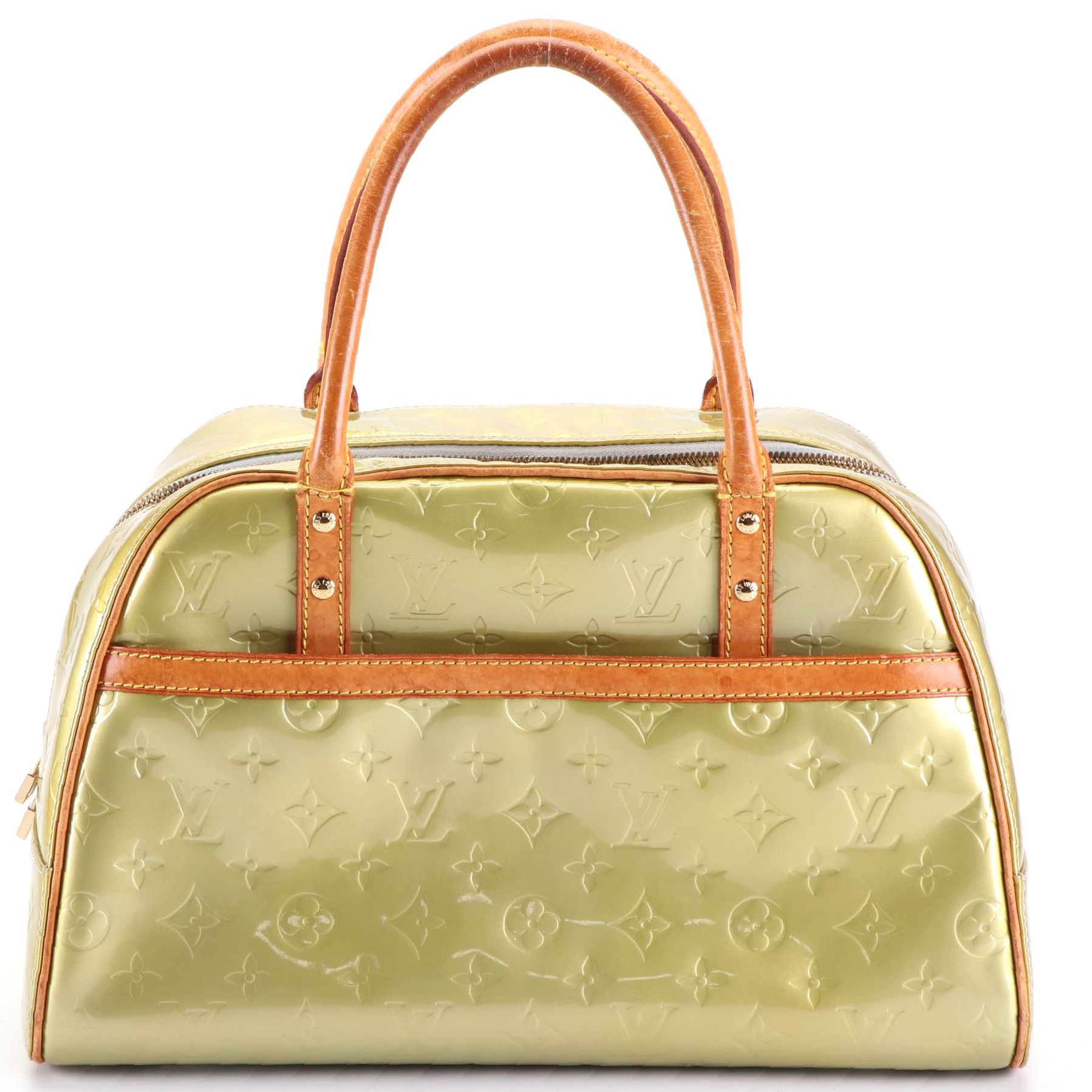 Louis Vuitton Tompkins Bag in Monogram Vernis and Vachetta Leather