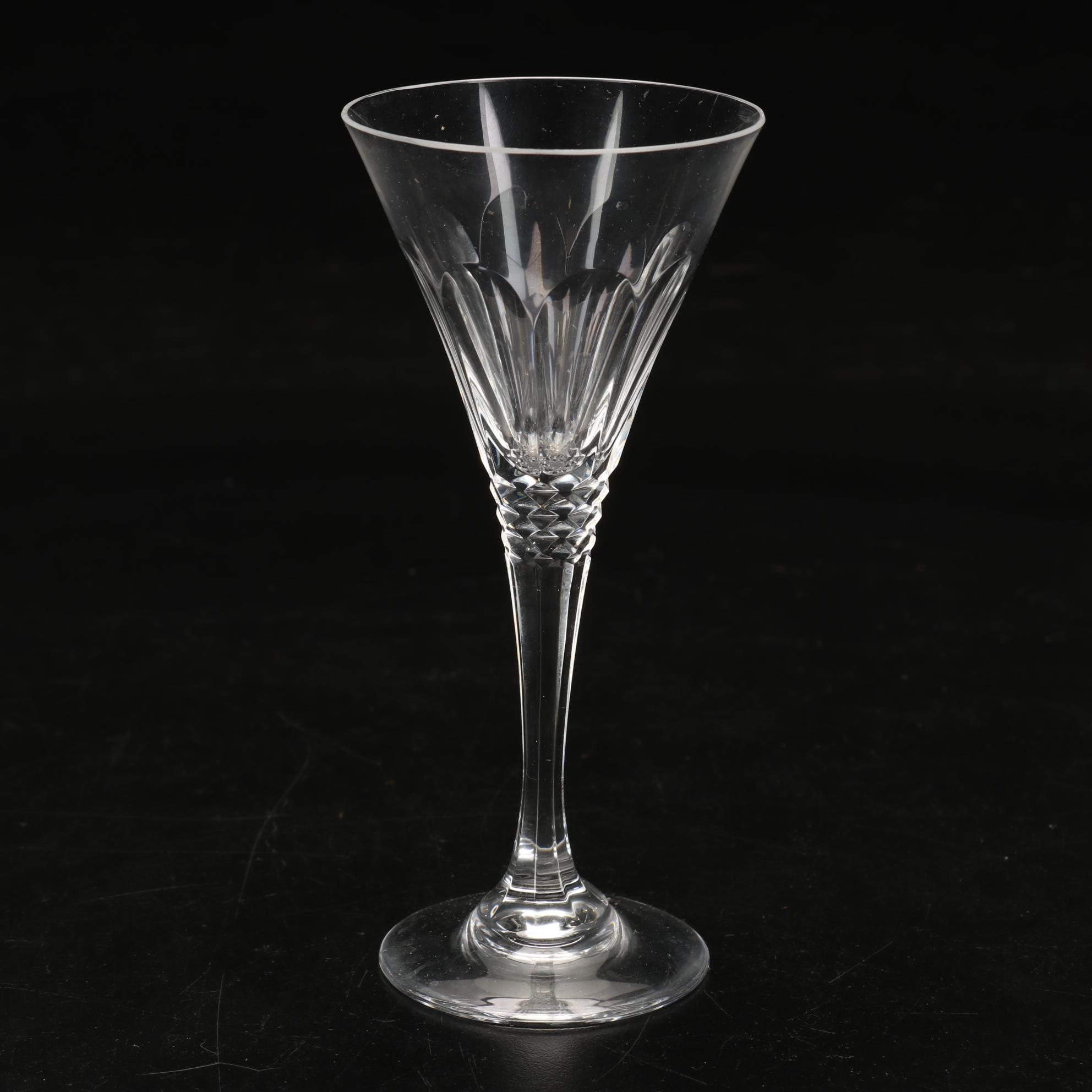Crystal Water Goblets, Wine Glasses, and Cordial Glasses