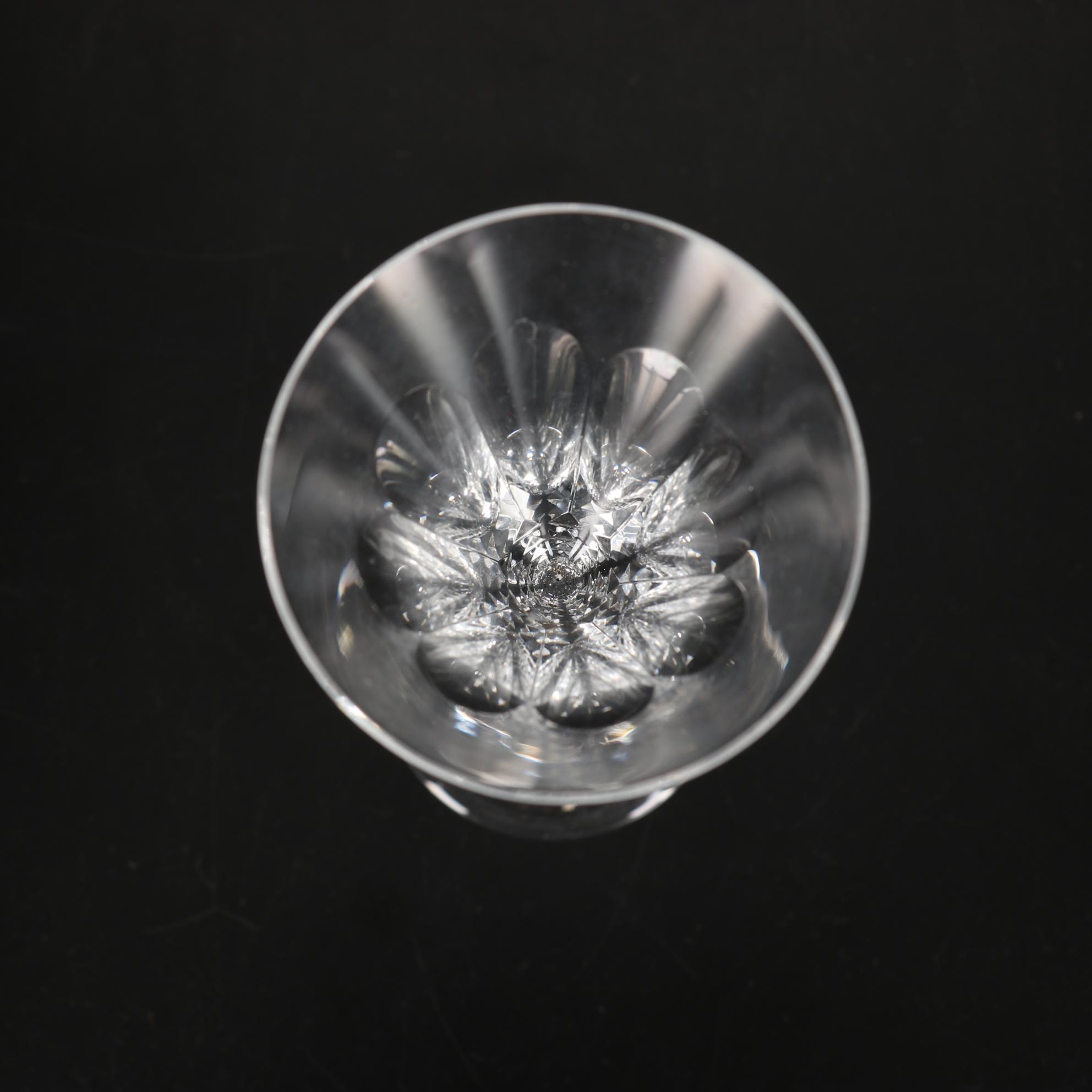 Crystal Water Goblets, Wine Glasses, and Cordial Glasses