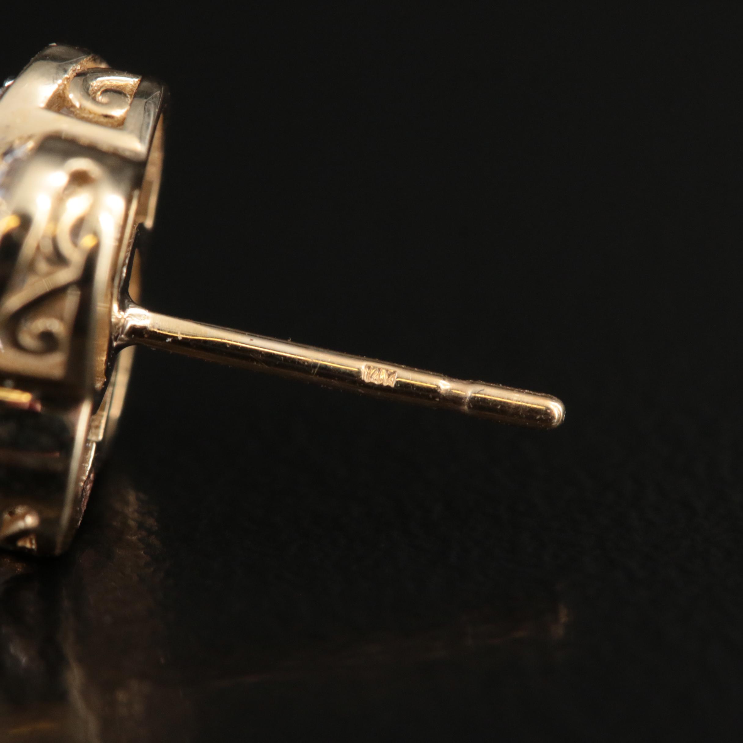 14K 1.03 CTW Diamond Quatrefoil Stud Earrings