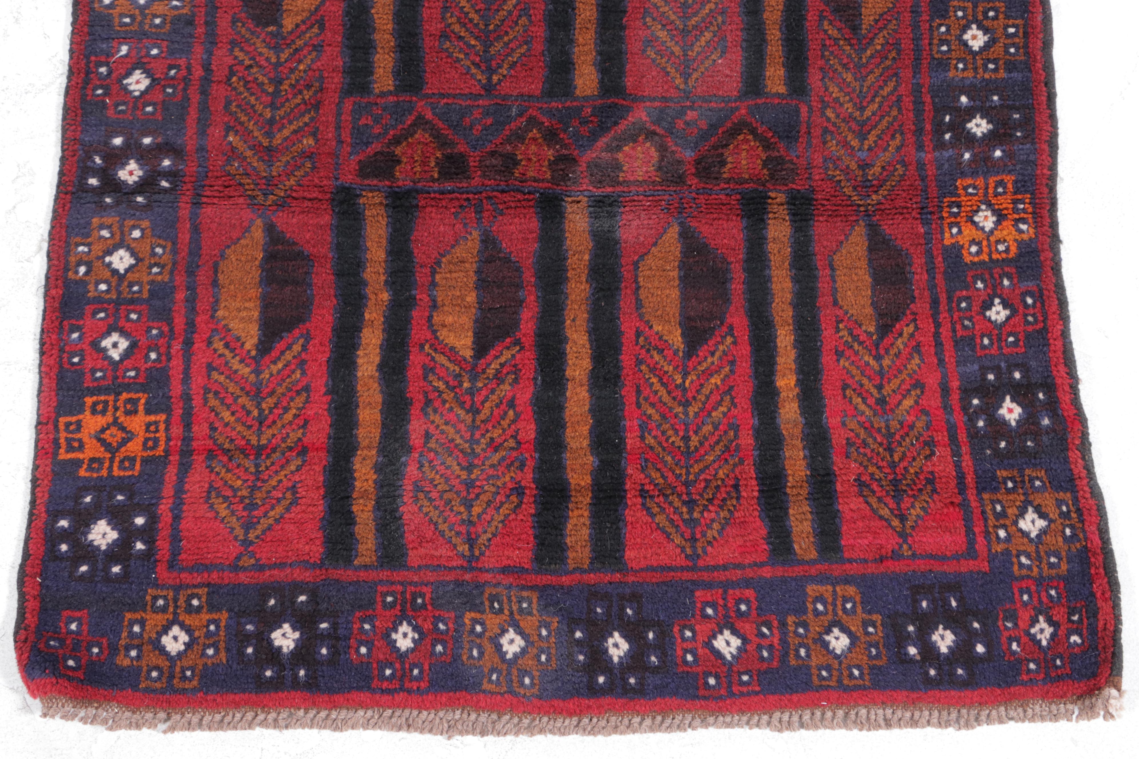 2'10 x 4'8 Hand-Knotted Afghan Taimani Accent Rug