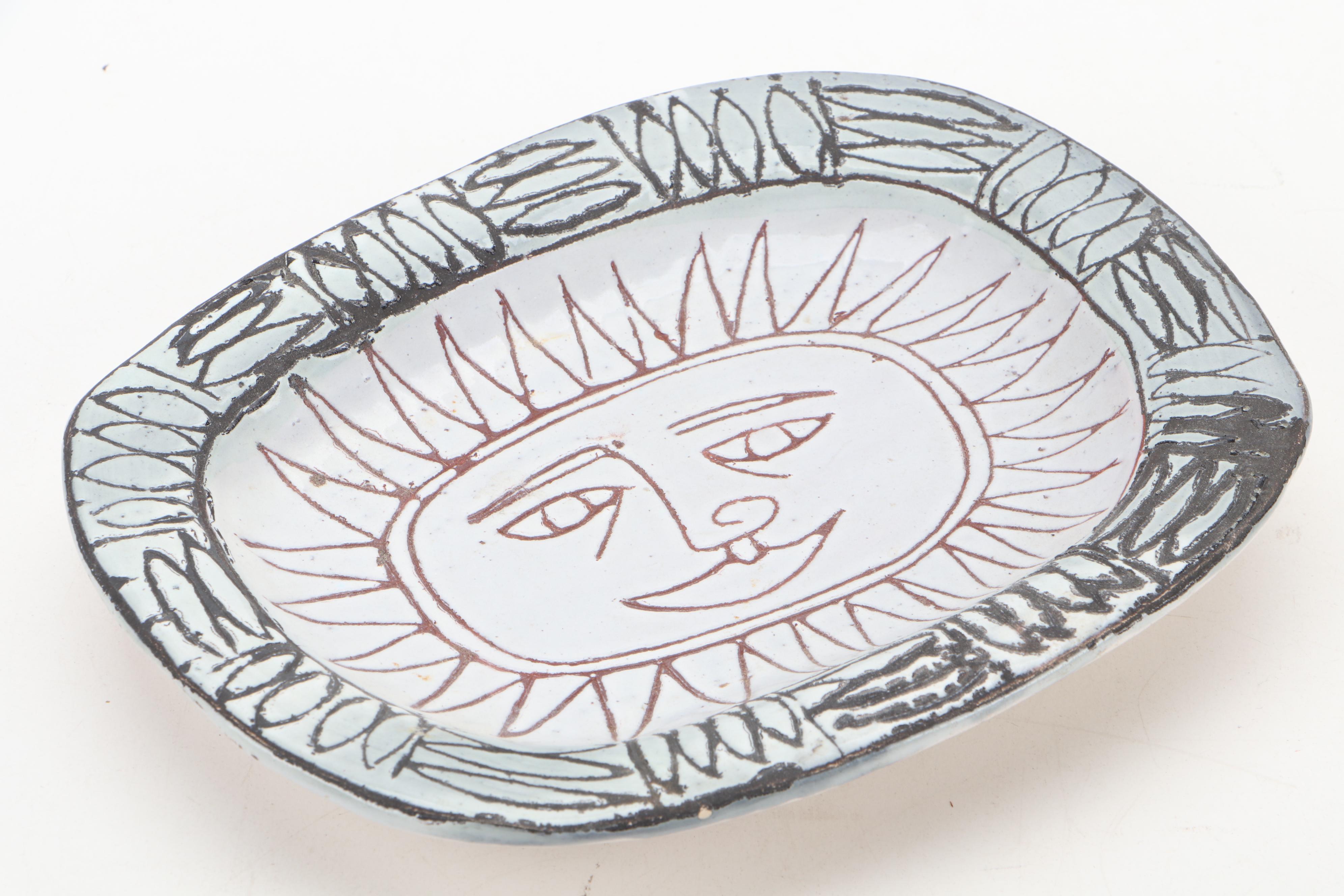 Handmade Art Pottery Bowls and Vase With Black and White Photos