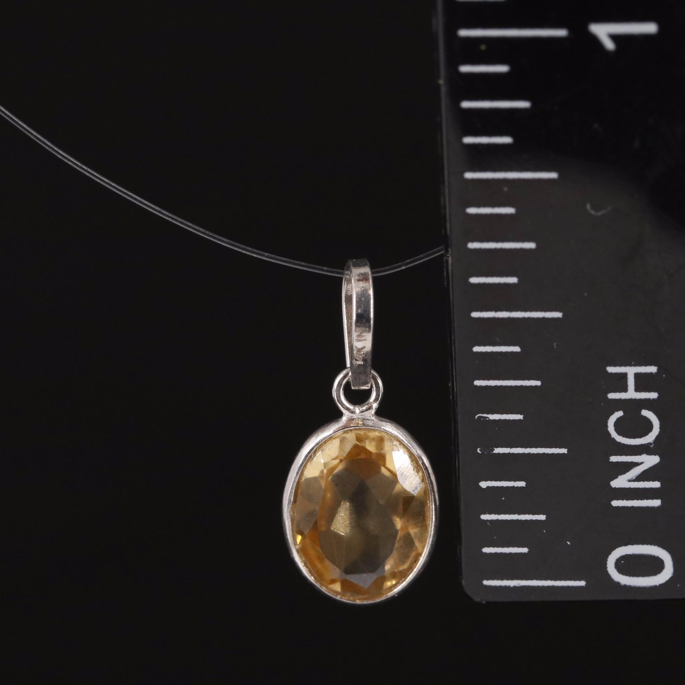 14K Citrine Pendant