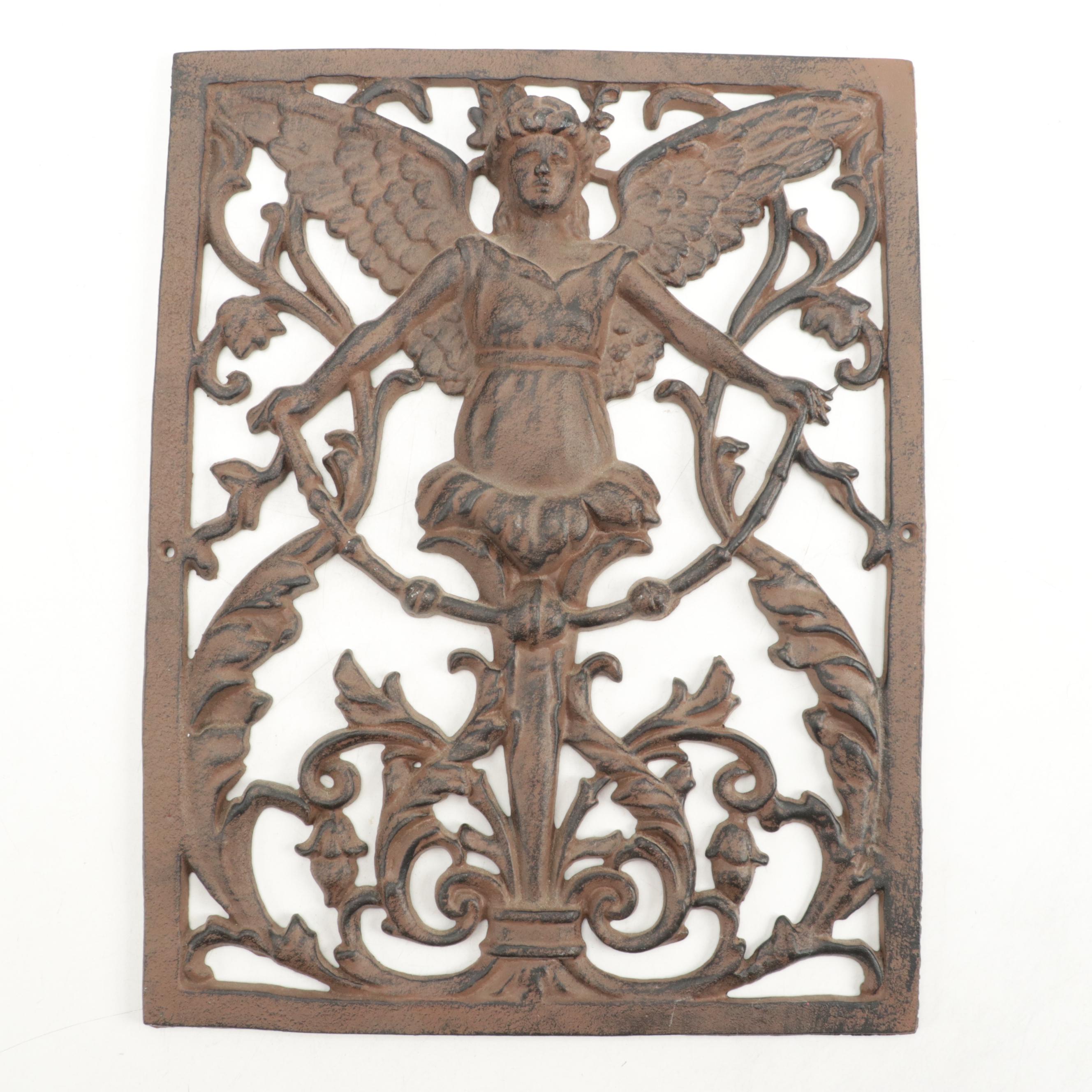 Cast Iron Angel Plaque
