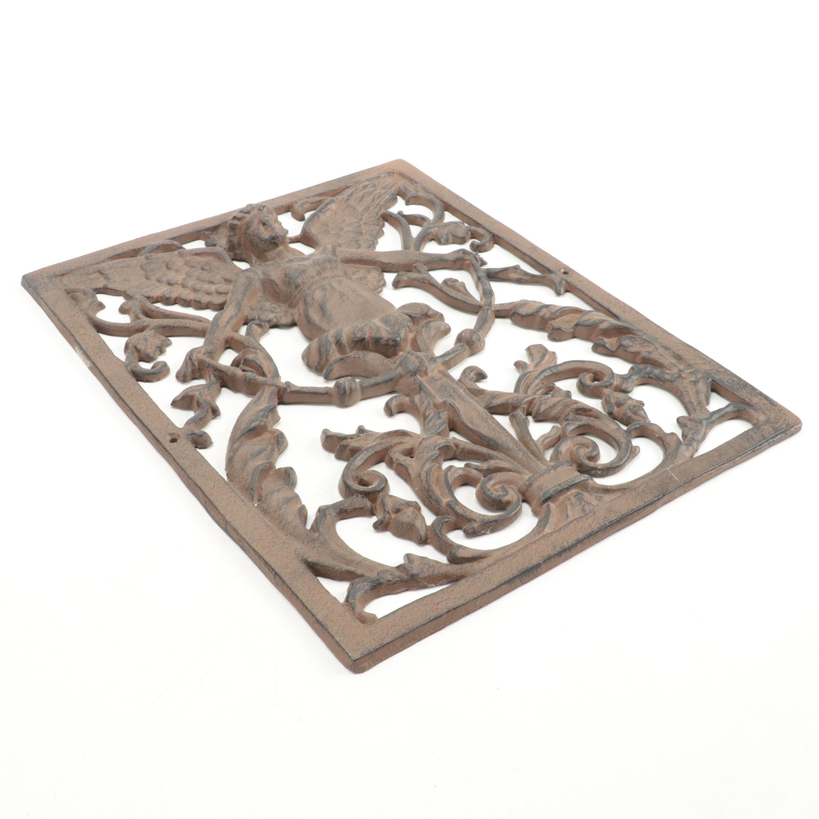 Cast Iron Angel Plaque