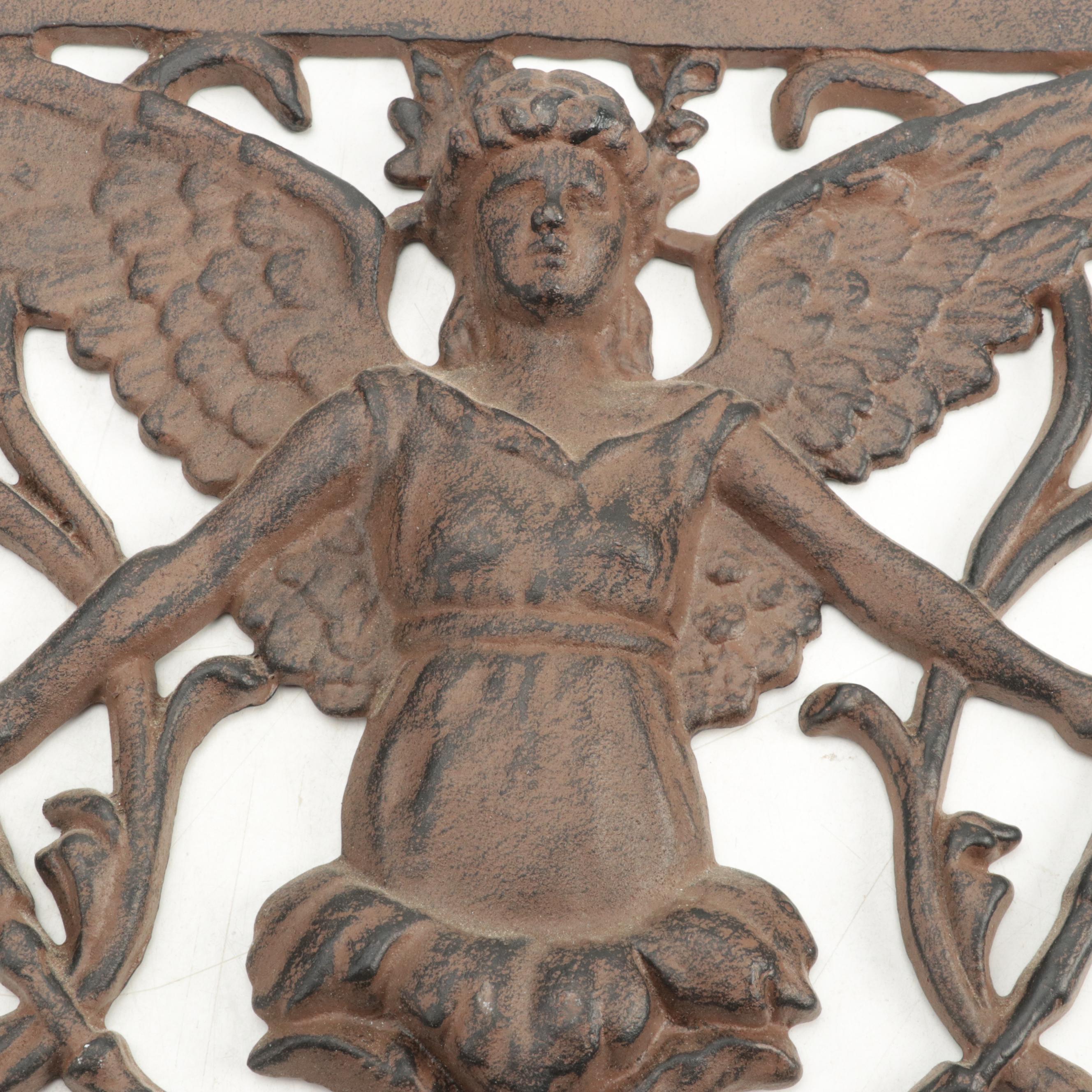 Cast Iron Angel Plaque