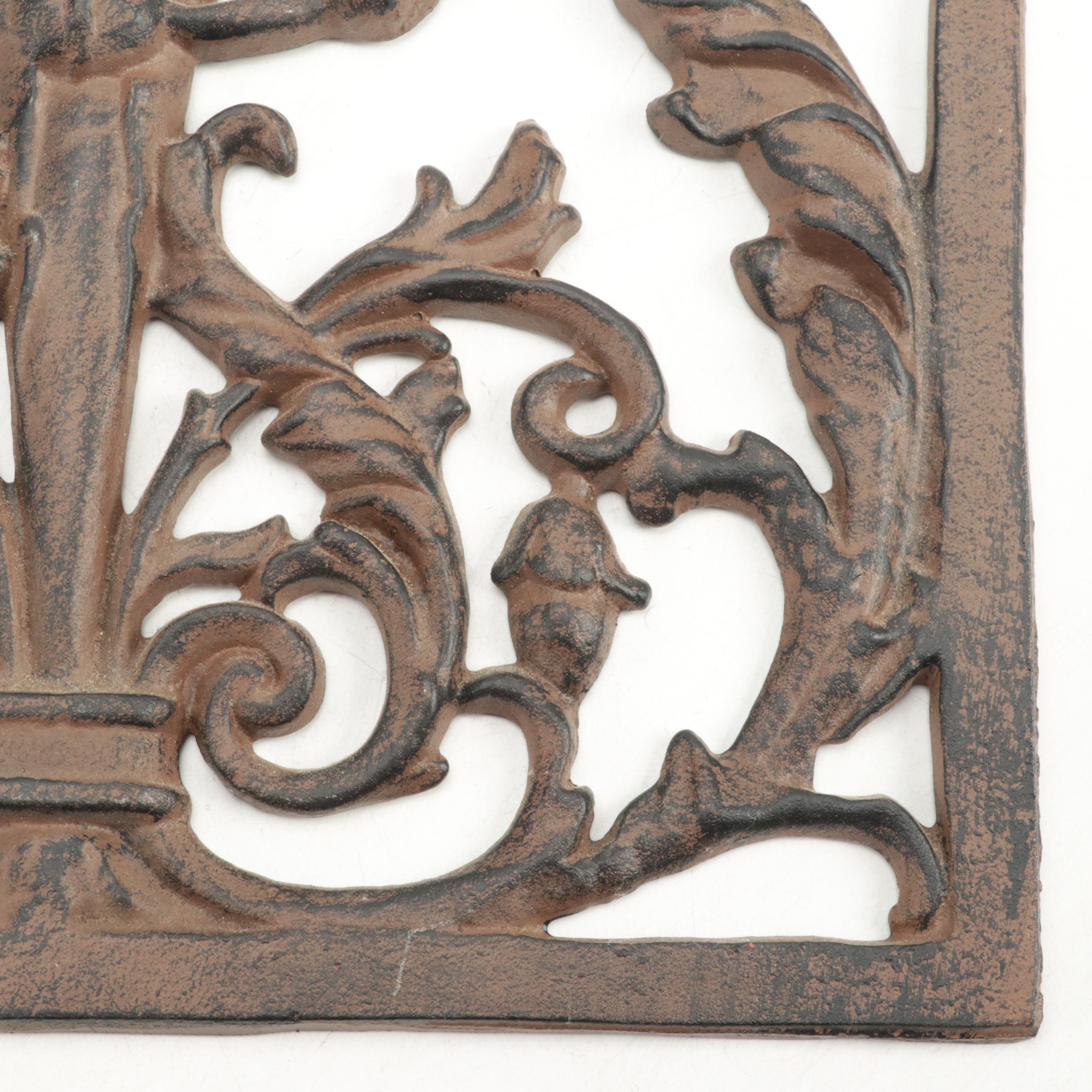 Cast Iron Angel Plaque