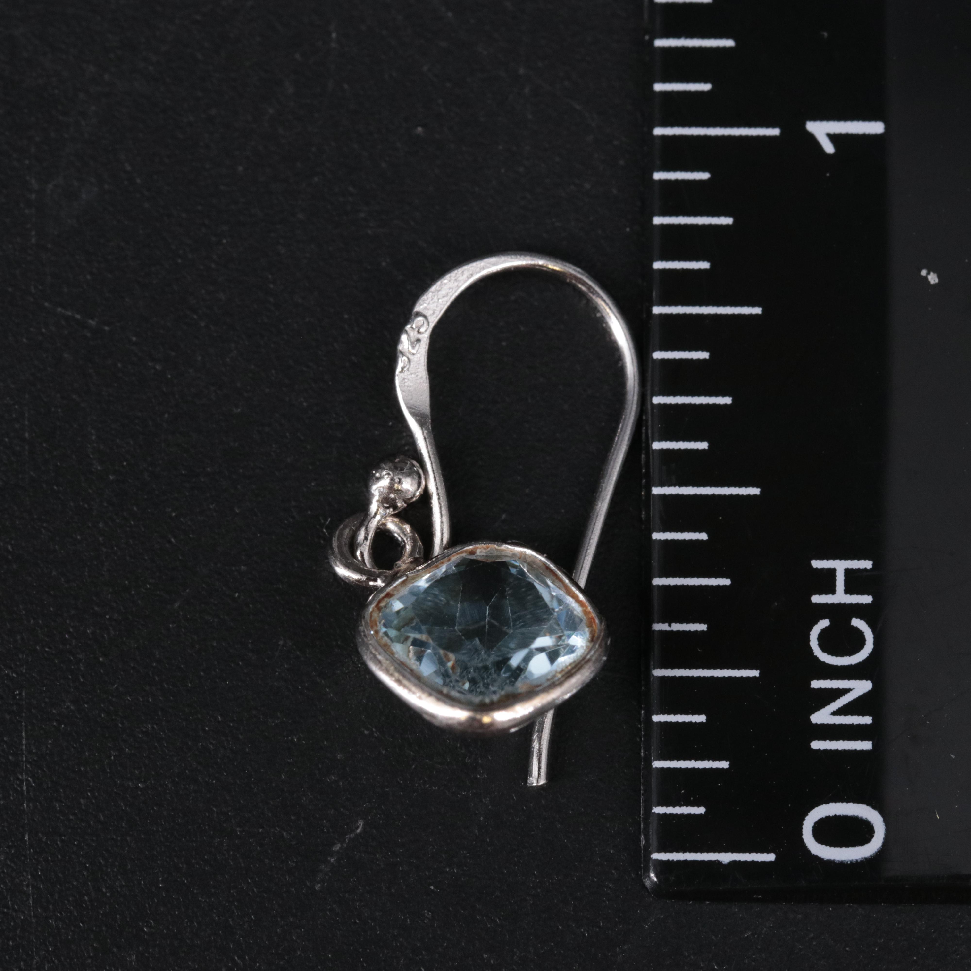 Sterling Silver Earrings Featuring Topaz and Amethyst