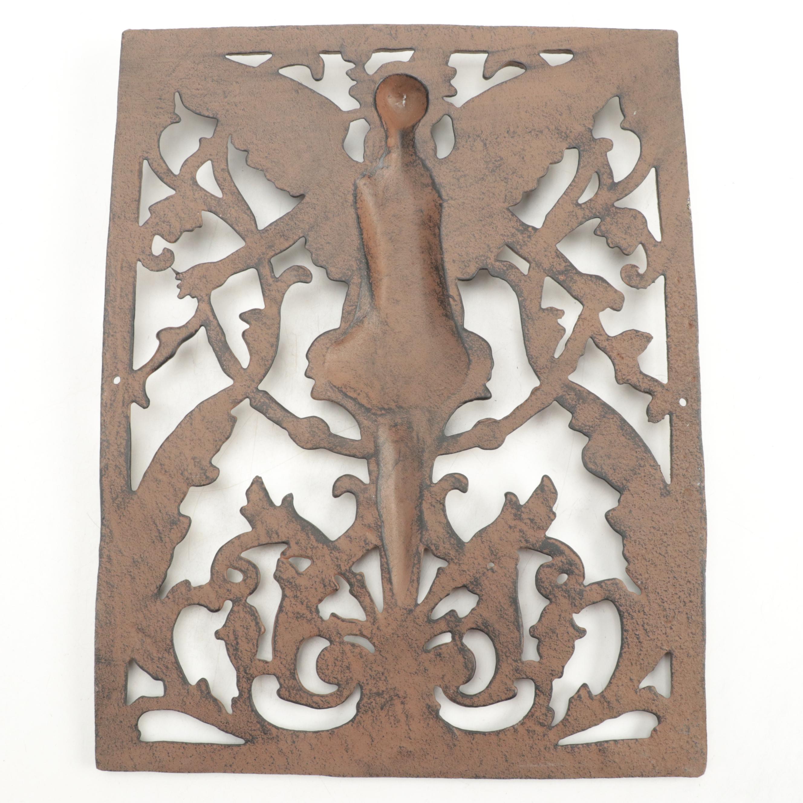 Cast Iron Angel Plaque