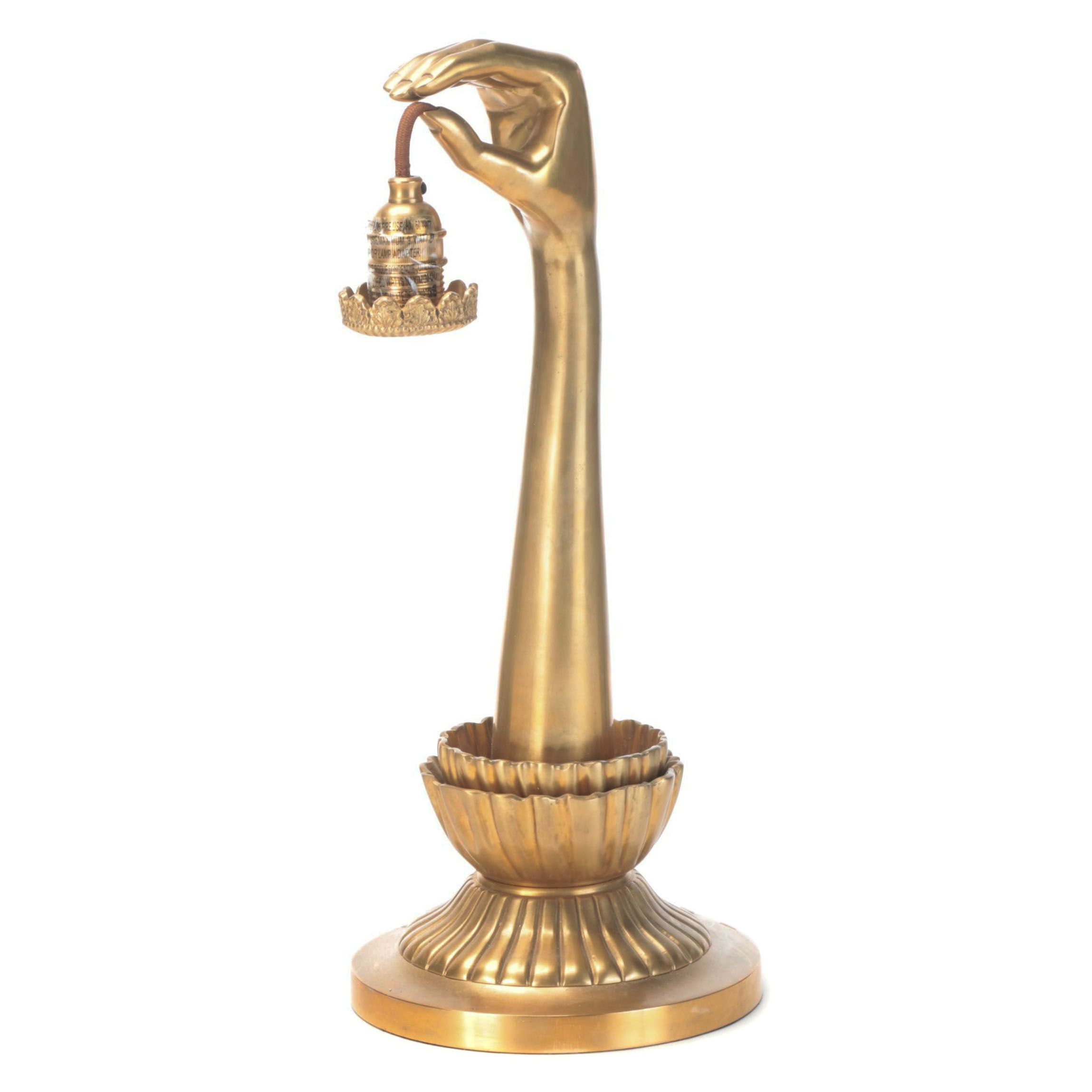 Anthropologie "Lightbearer" Brass Table Lamp