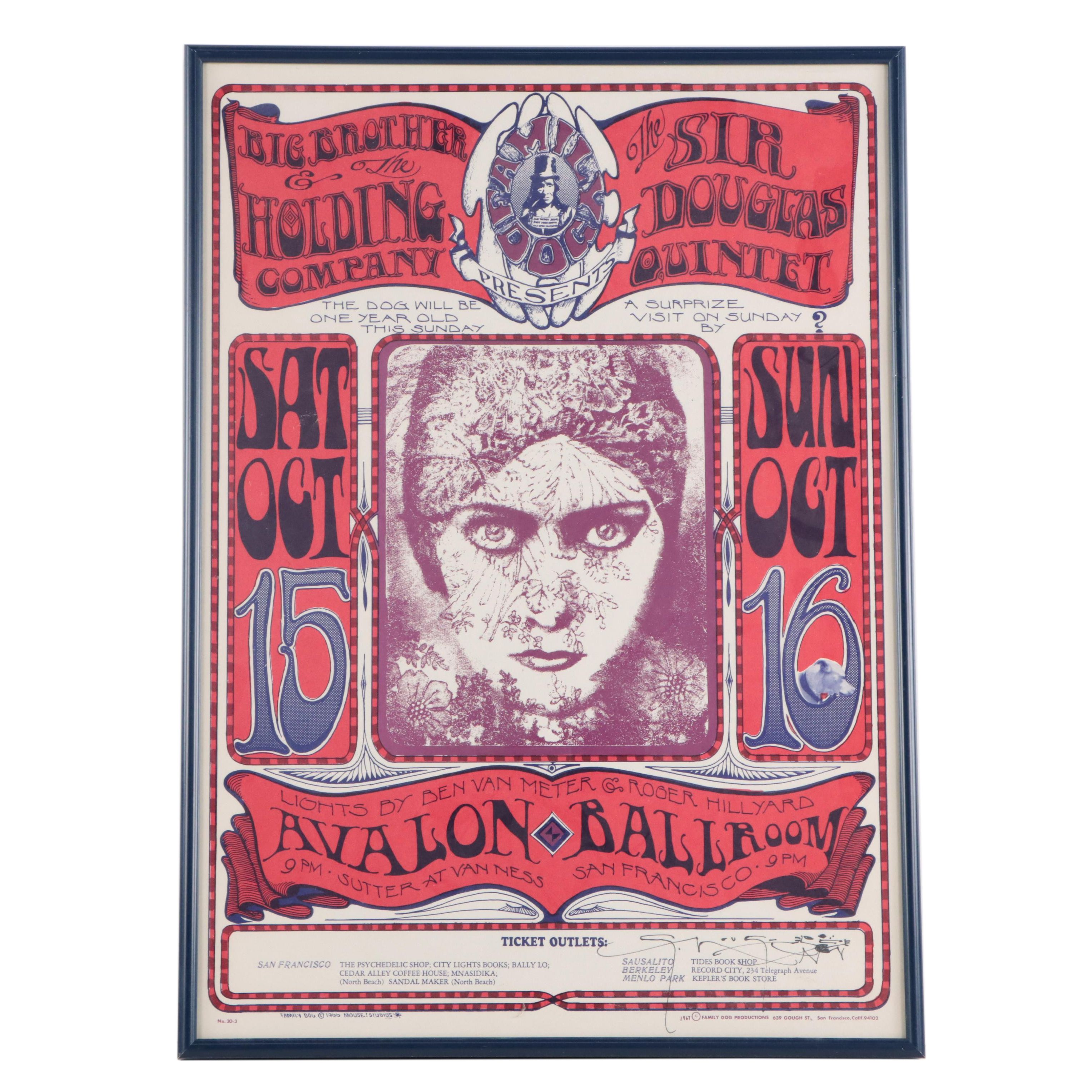 Stanley Mouse and Alton Kelley Color Lithograph Concert Poster, 1967