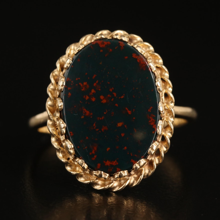 Vintage 14K Bloodstone Ring