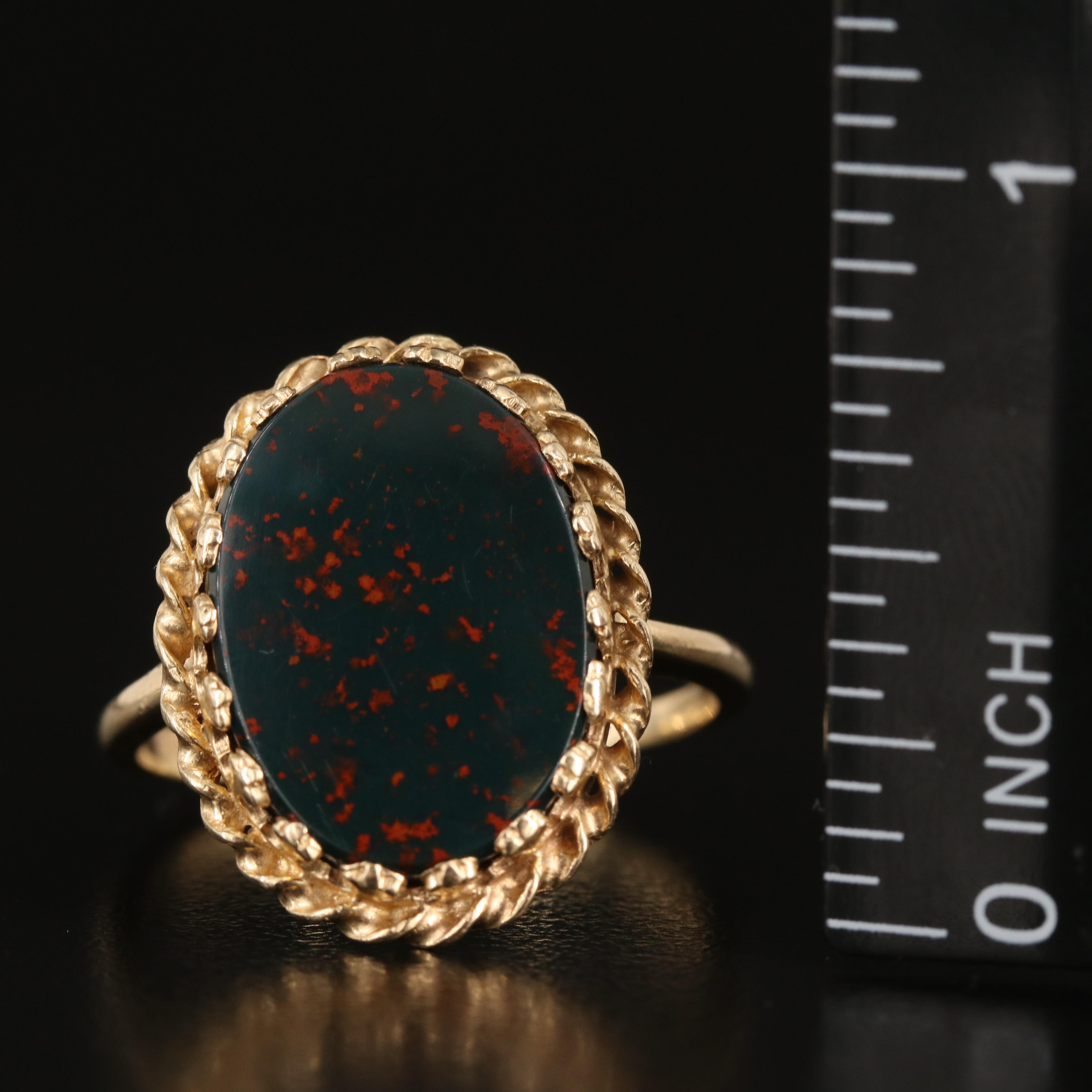 Vintage 14K Bloodstone Ring