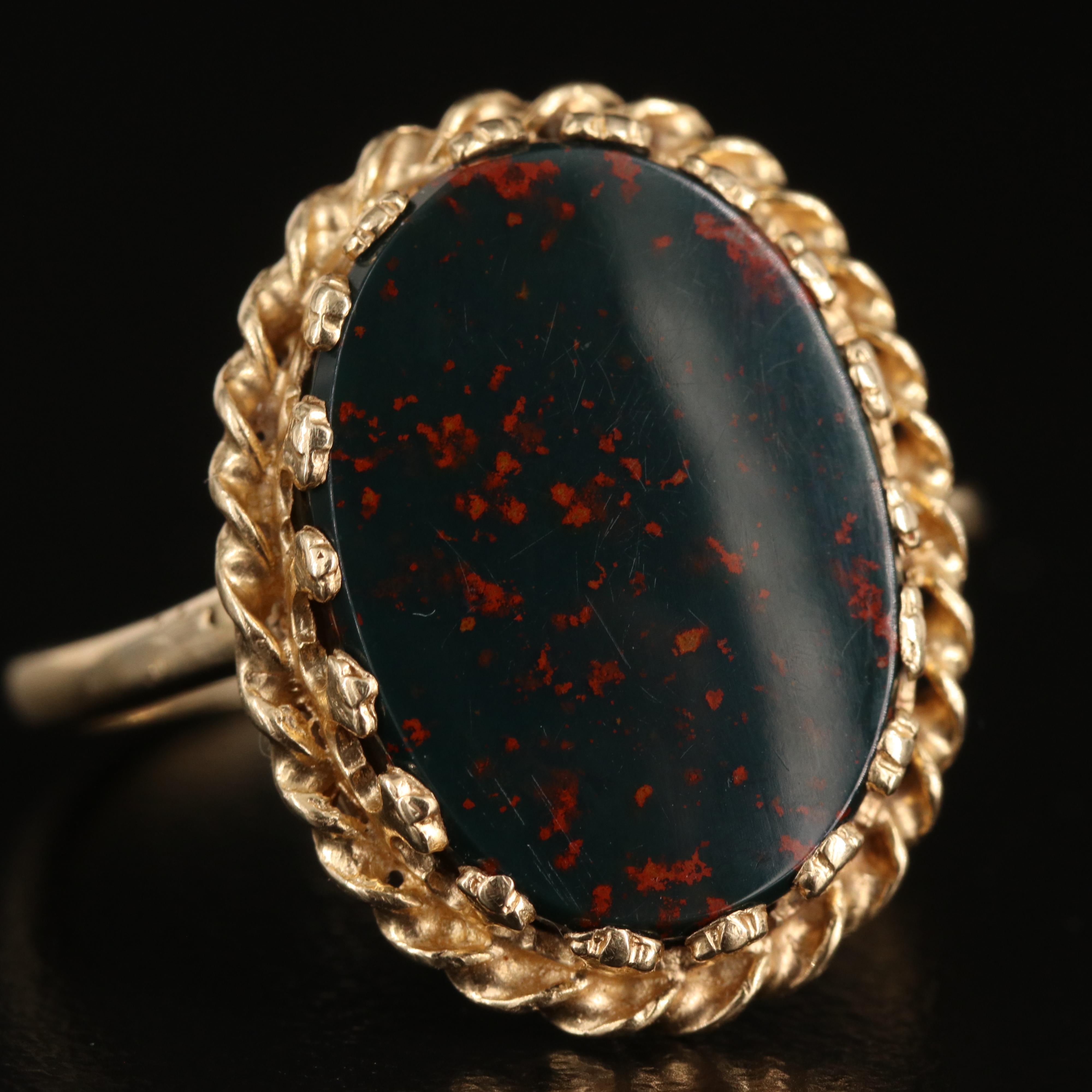 Vintage 14K Bloodstone Ring