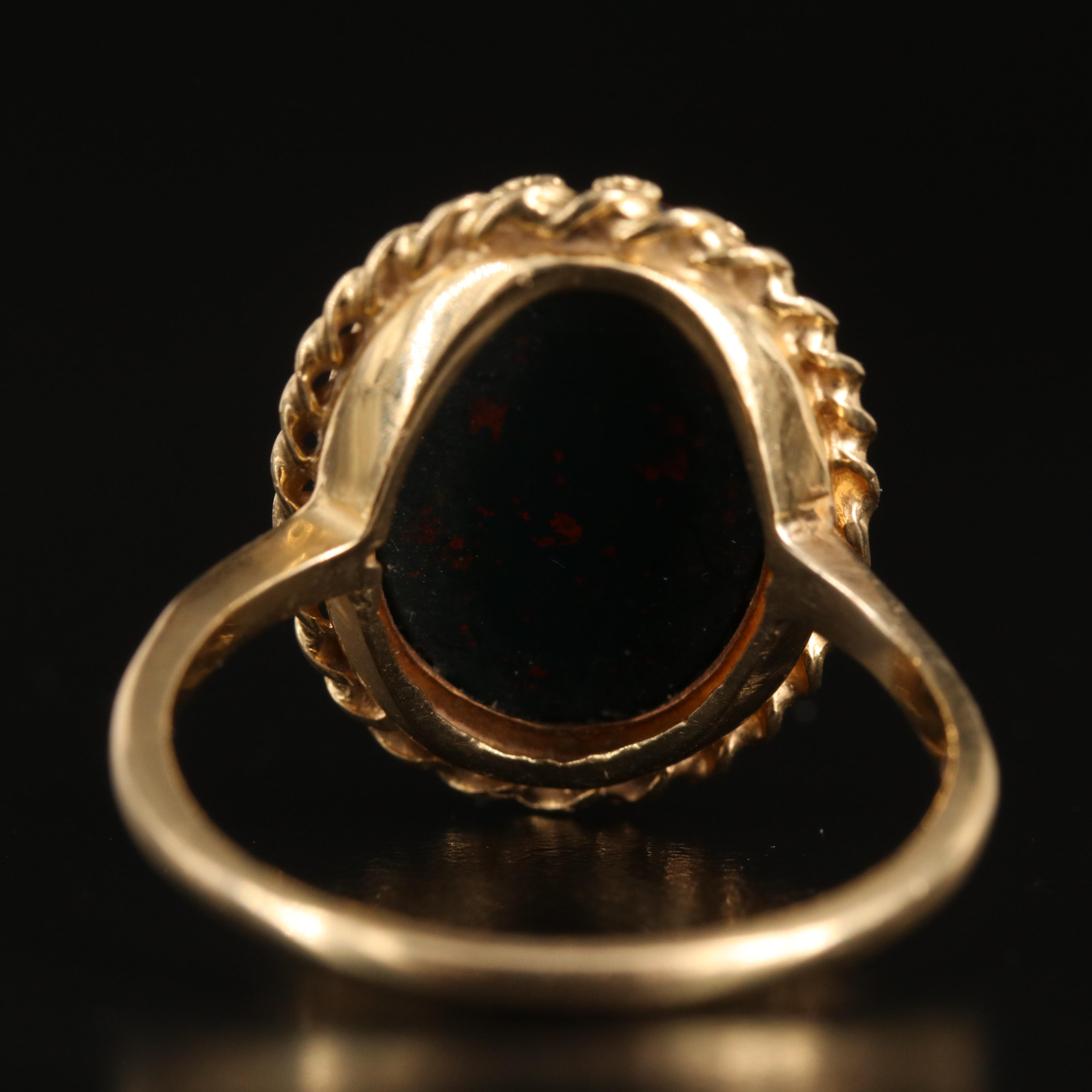 Vintage 14K Bloodstone Ring