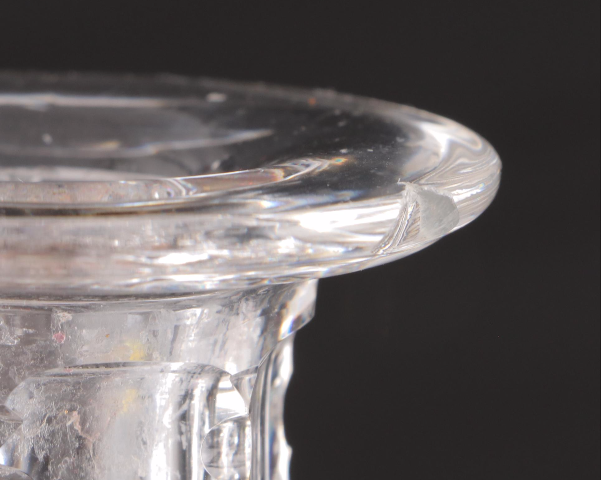 American Brilliant Style Cut Glass Rose Bowl and Other Candlesticks