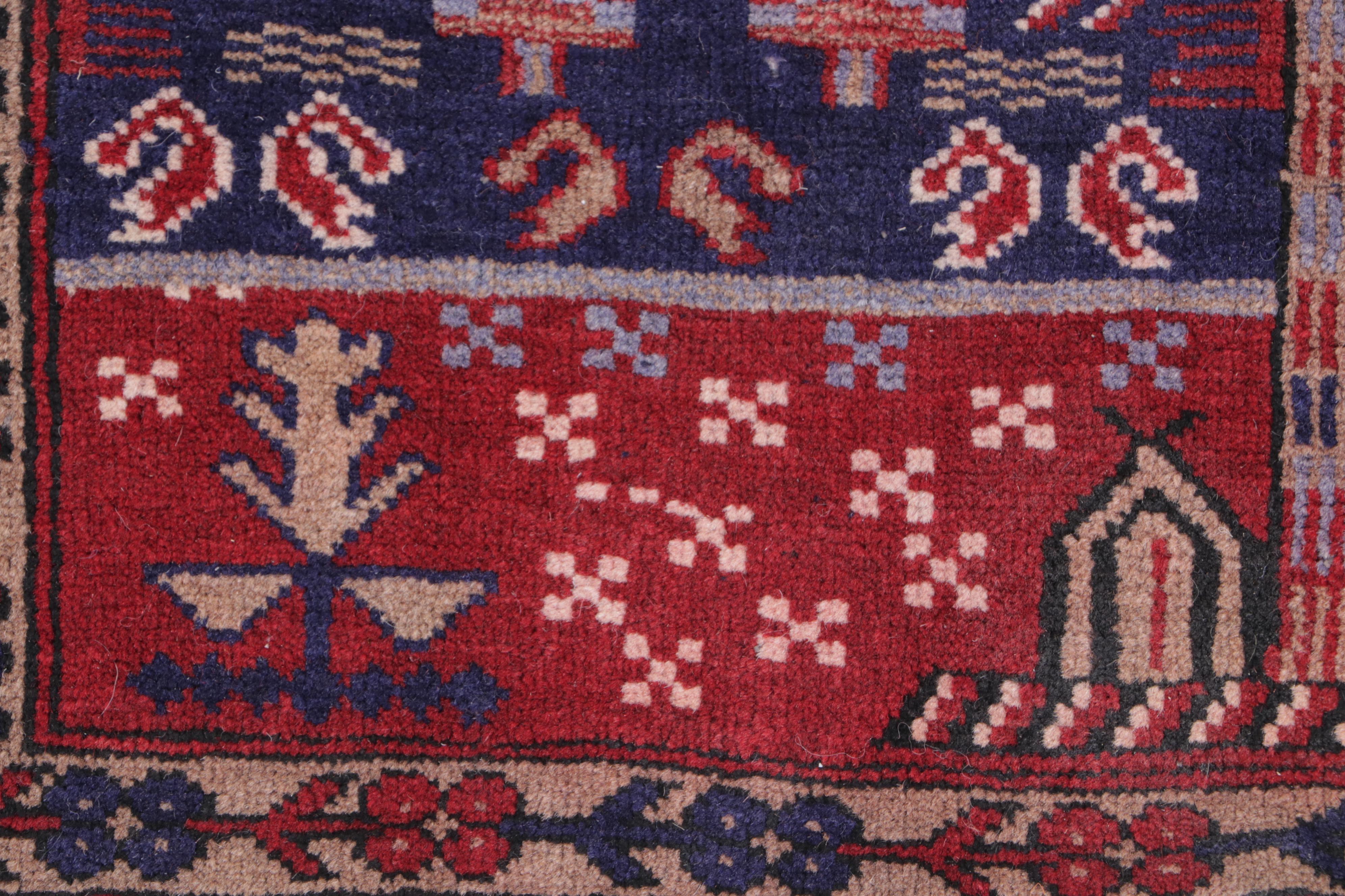 2'9 x 4'7 Hand-Knotted Afghan Pictorial Accent Rug