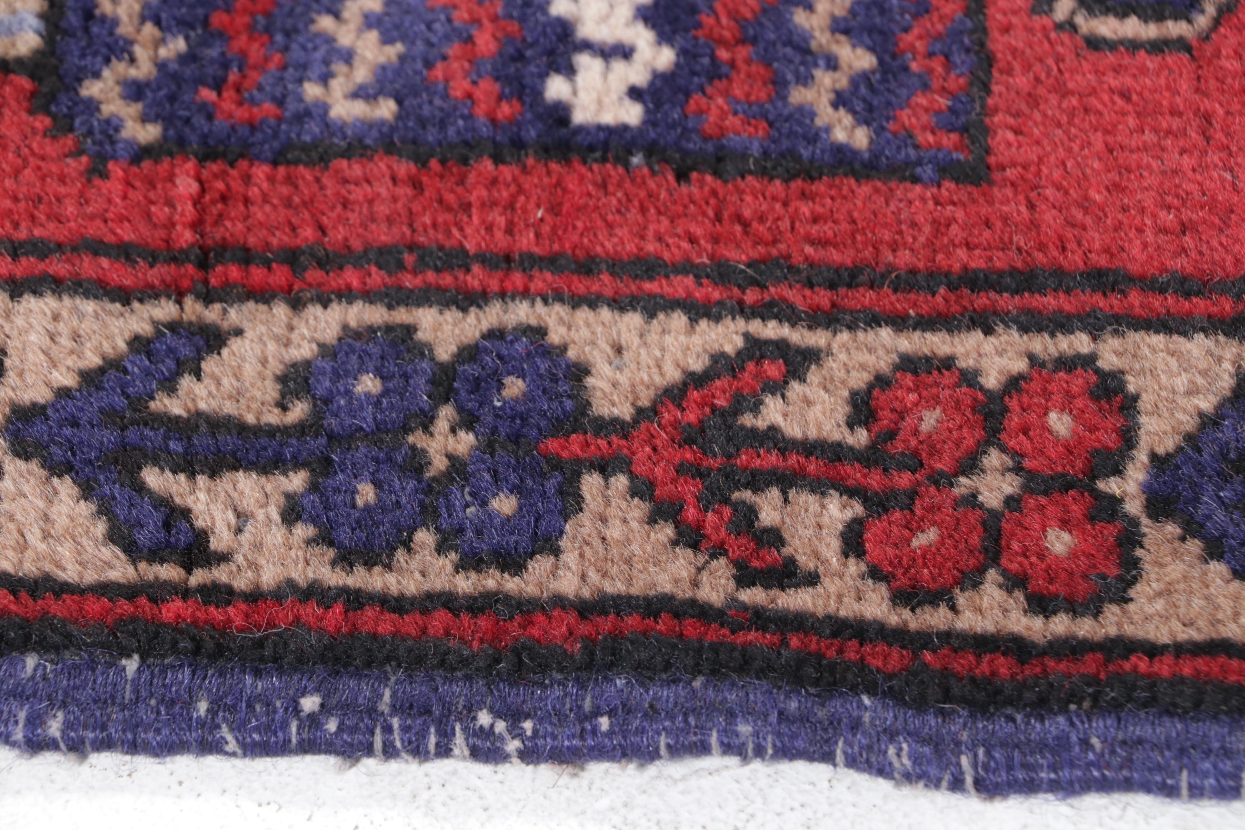 2'9 x 4'7 Hand-Knotted Afghan Pictorial Accent Rug