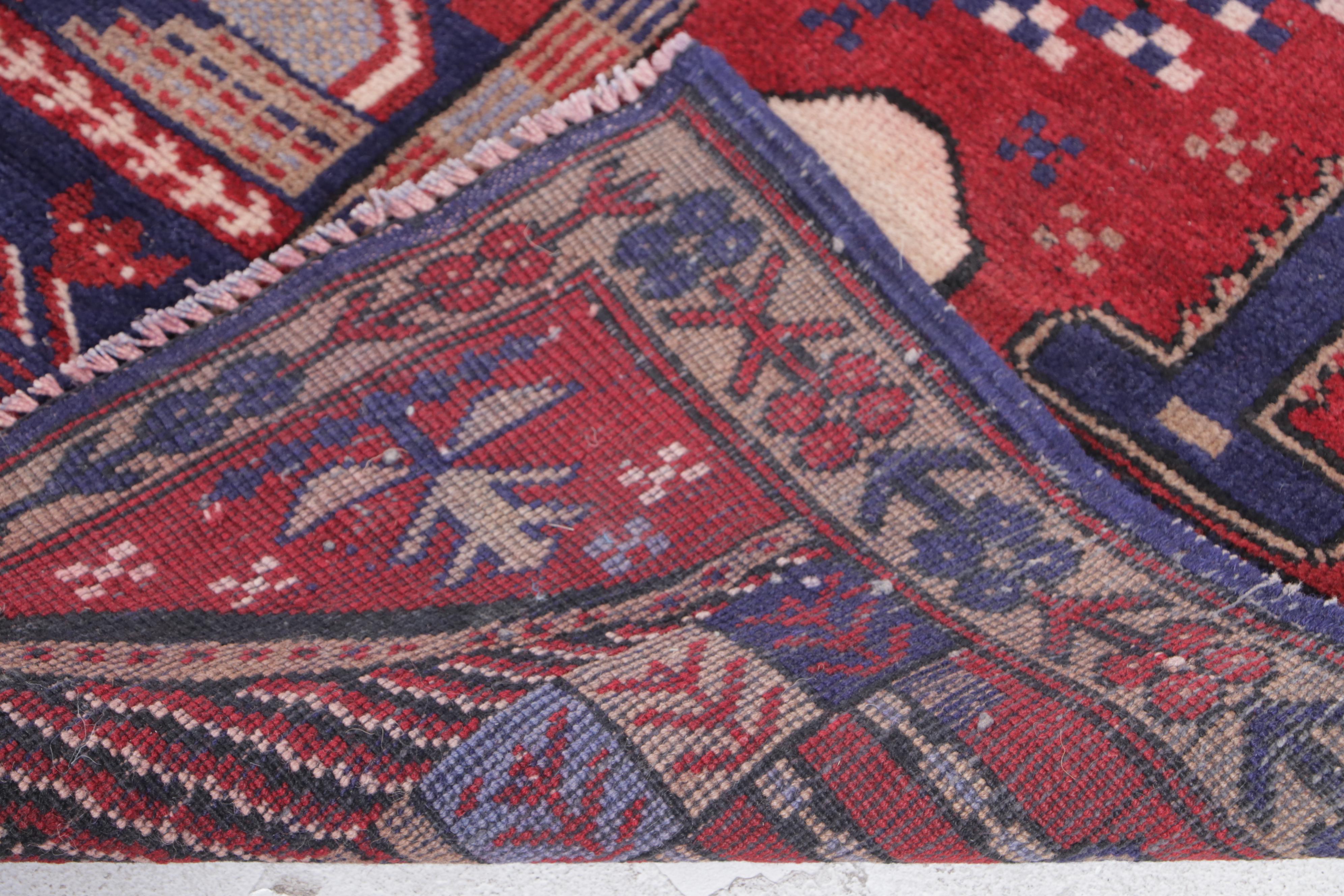 2'9 x 4'7 Hand-Knotted Afghan Pictorial Accent Rug