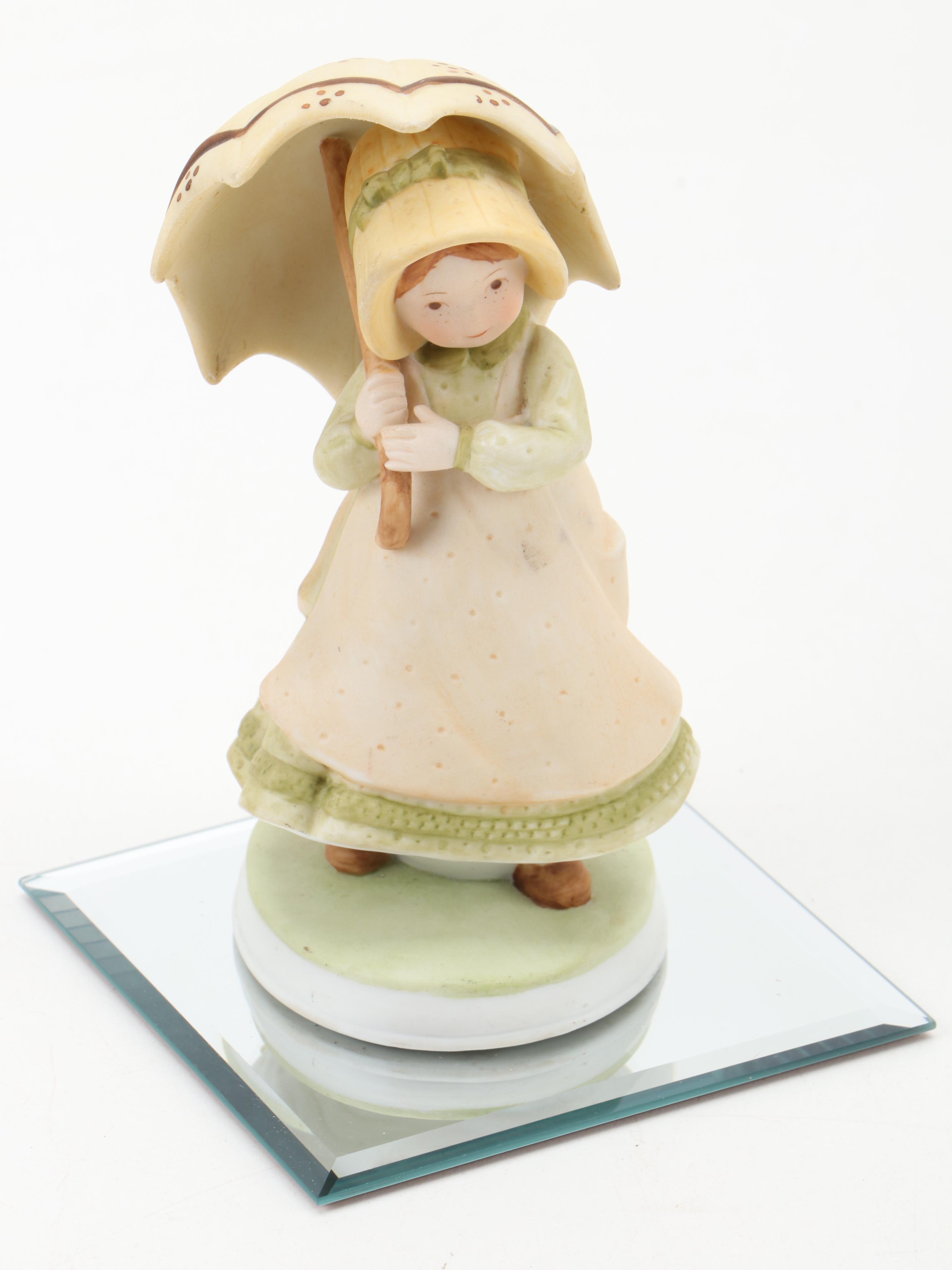 Designers Collection "Holly Hobby" with Other Bear Figurines and Mirrored Bases