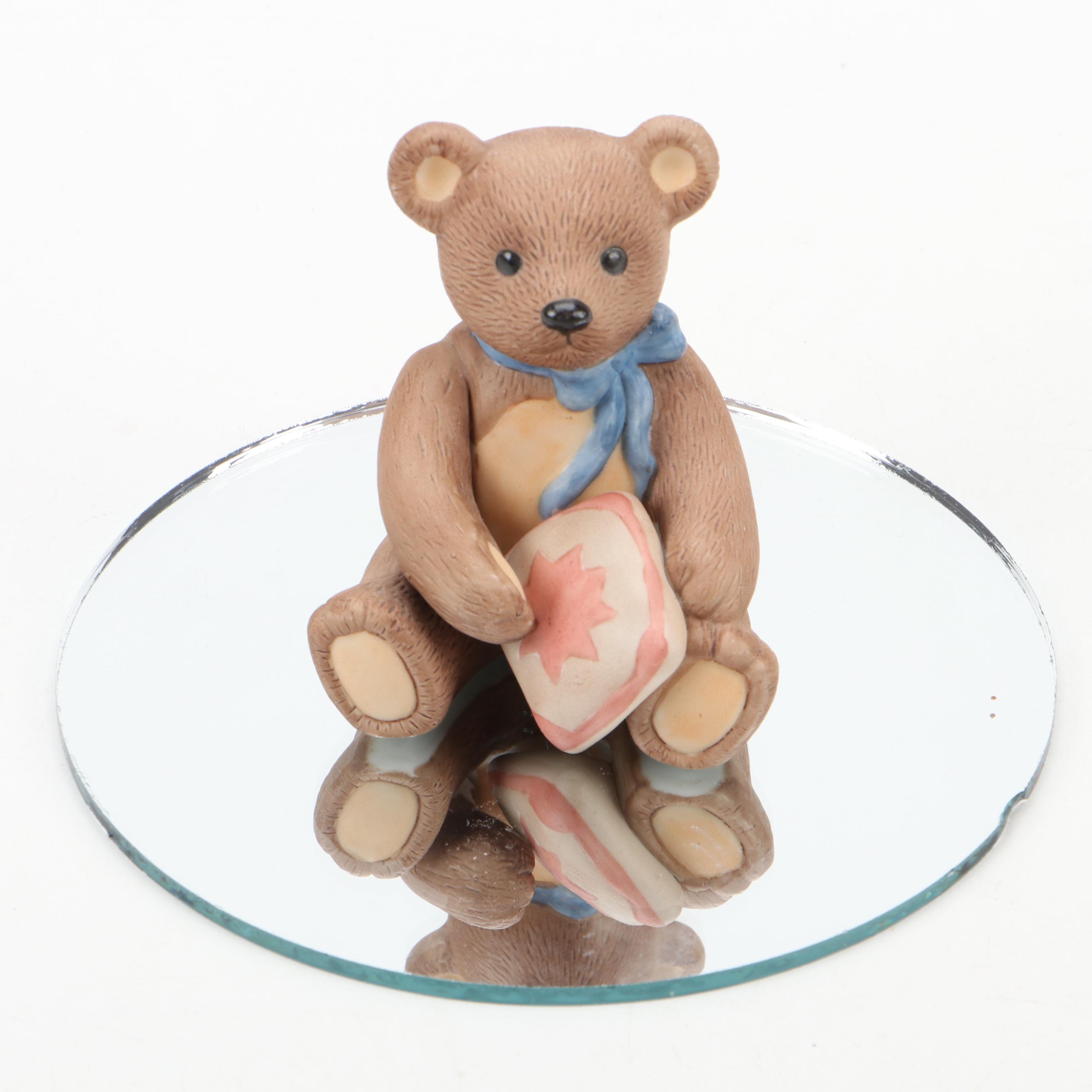 Designers Collection "Holly Hobby" with Other Bear Figurines and Mirrored Bases