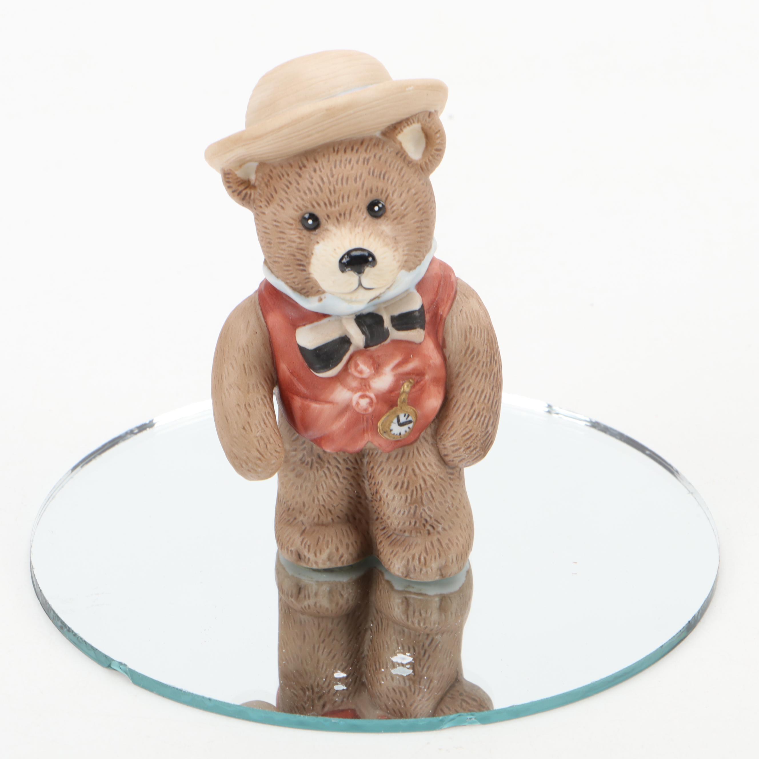 Designers Collection "Holly Hobby" with Other Bear Figurines and Mirrored Bases