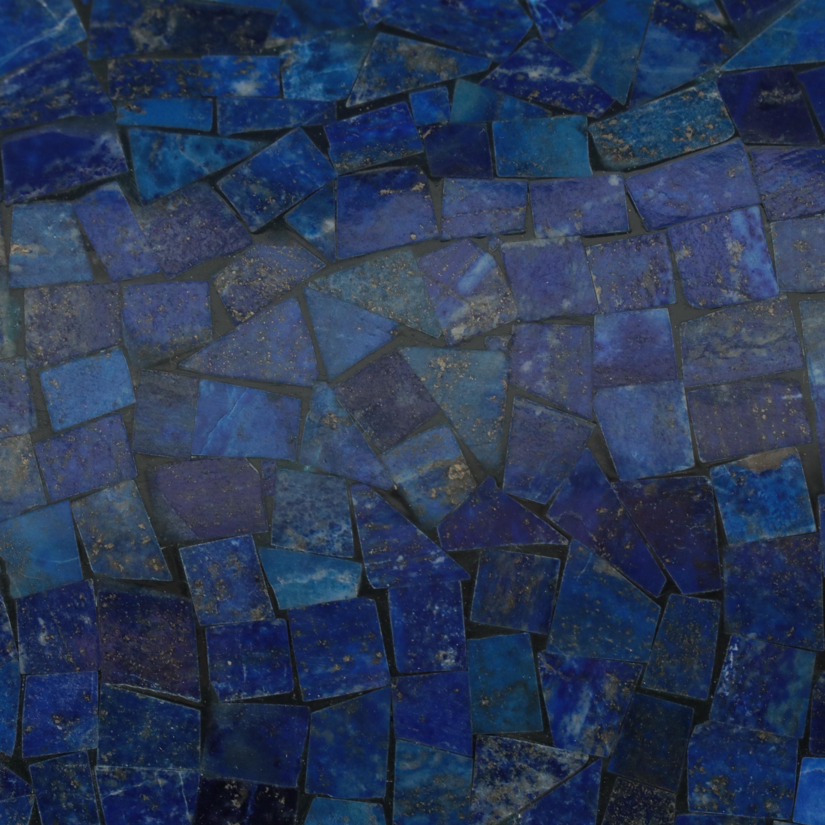 Jay King Stainless Steel and Lapis Inlay Bowl