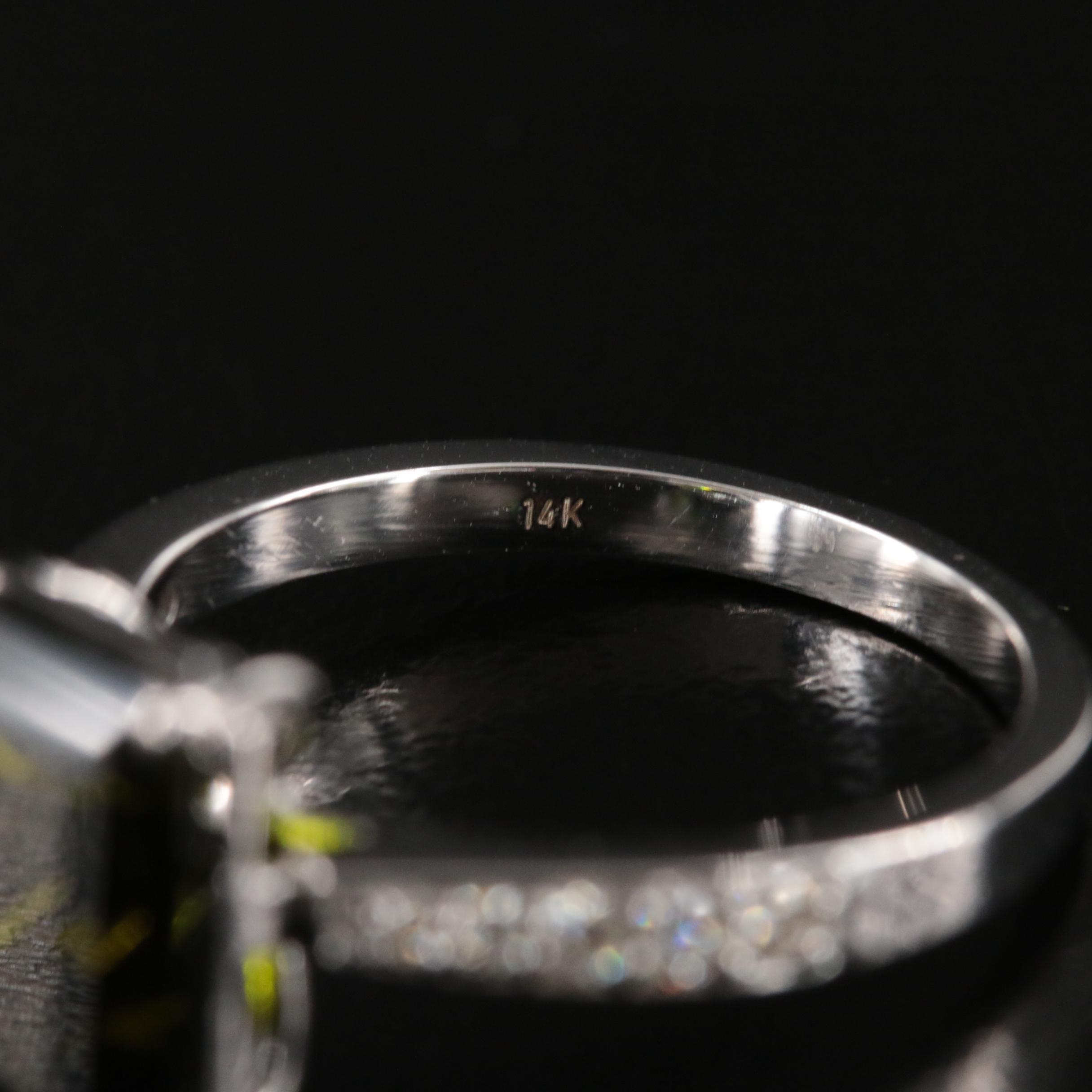 14K 3.00 CT Tourmaline and Diamond Ring