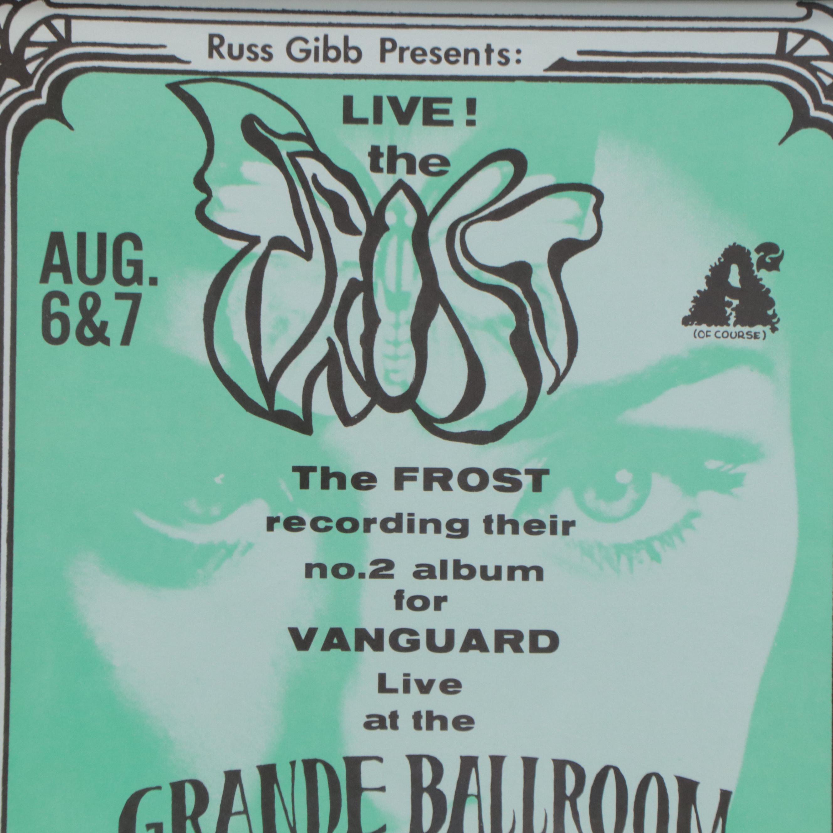 Color Lithograph Concert Poster At The Grande Ballroom