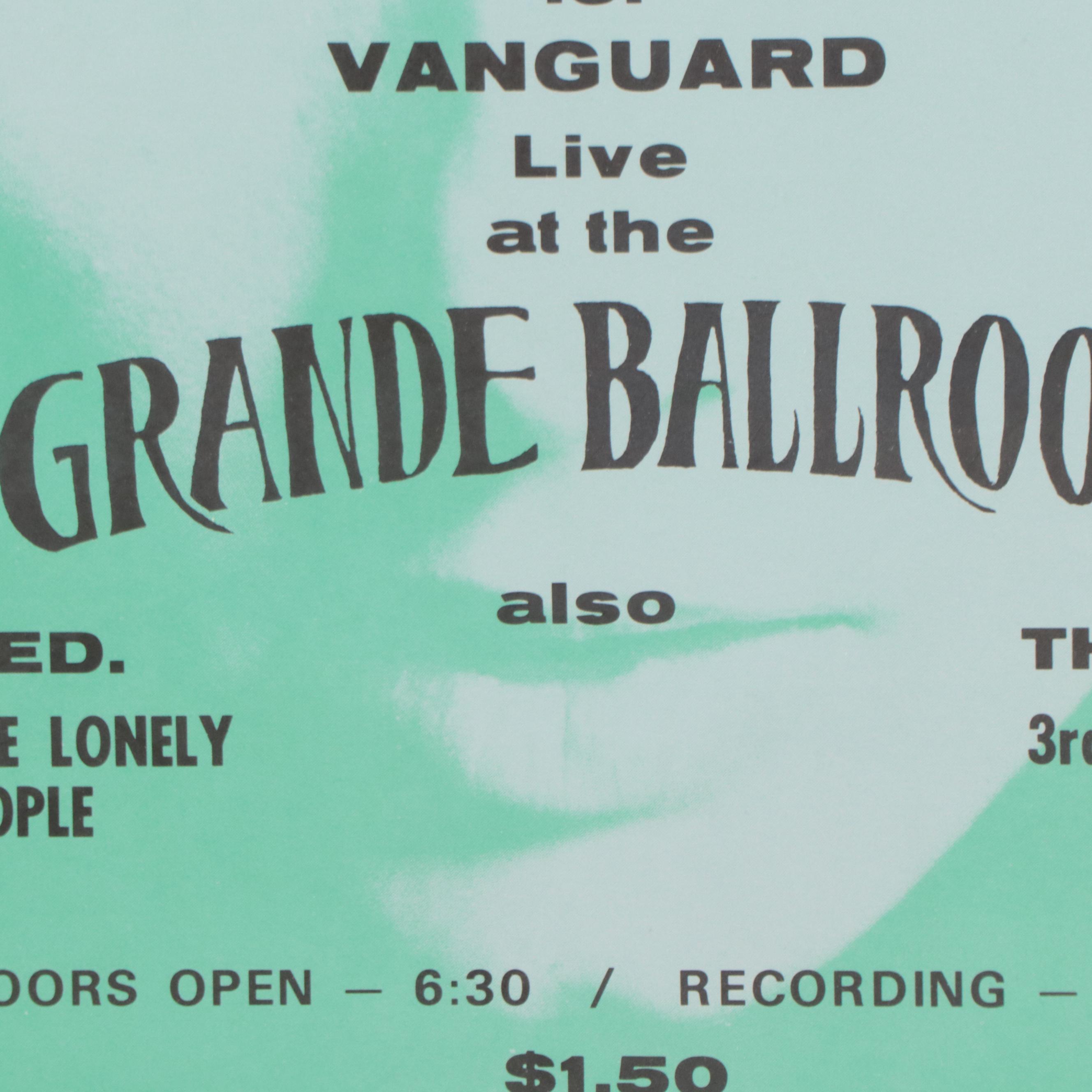 Color Lithograph Concert Poster At The Grande Ballroom