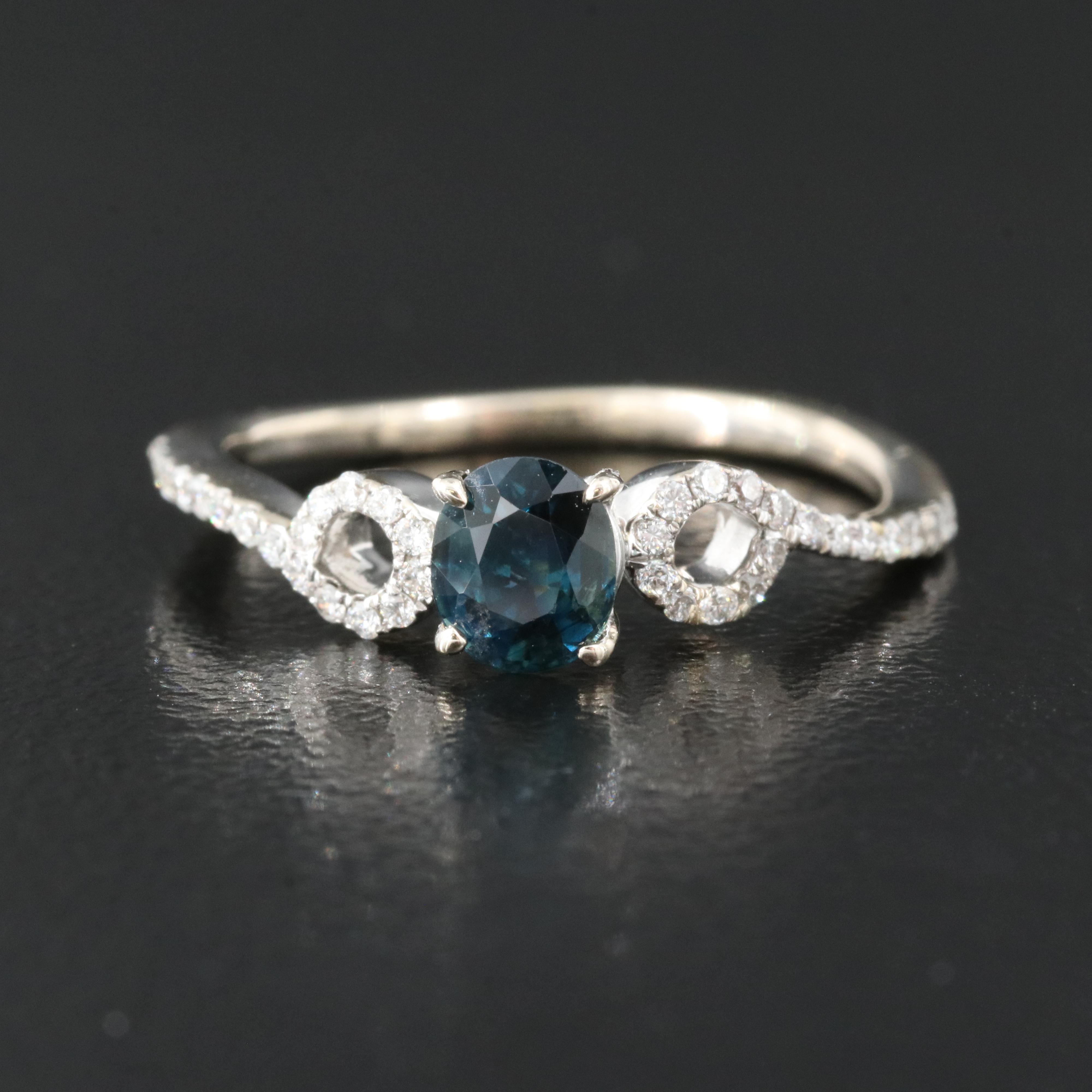 18K Sapphire and Diamond Ring