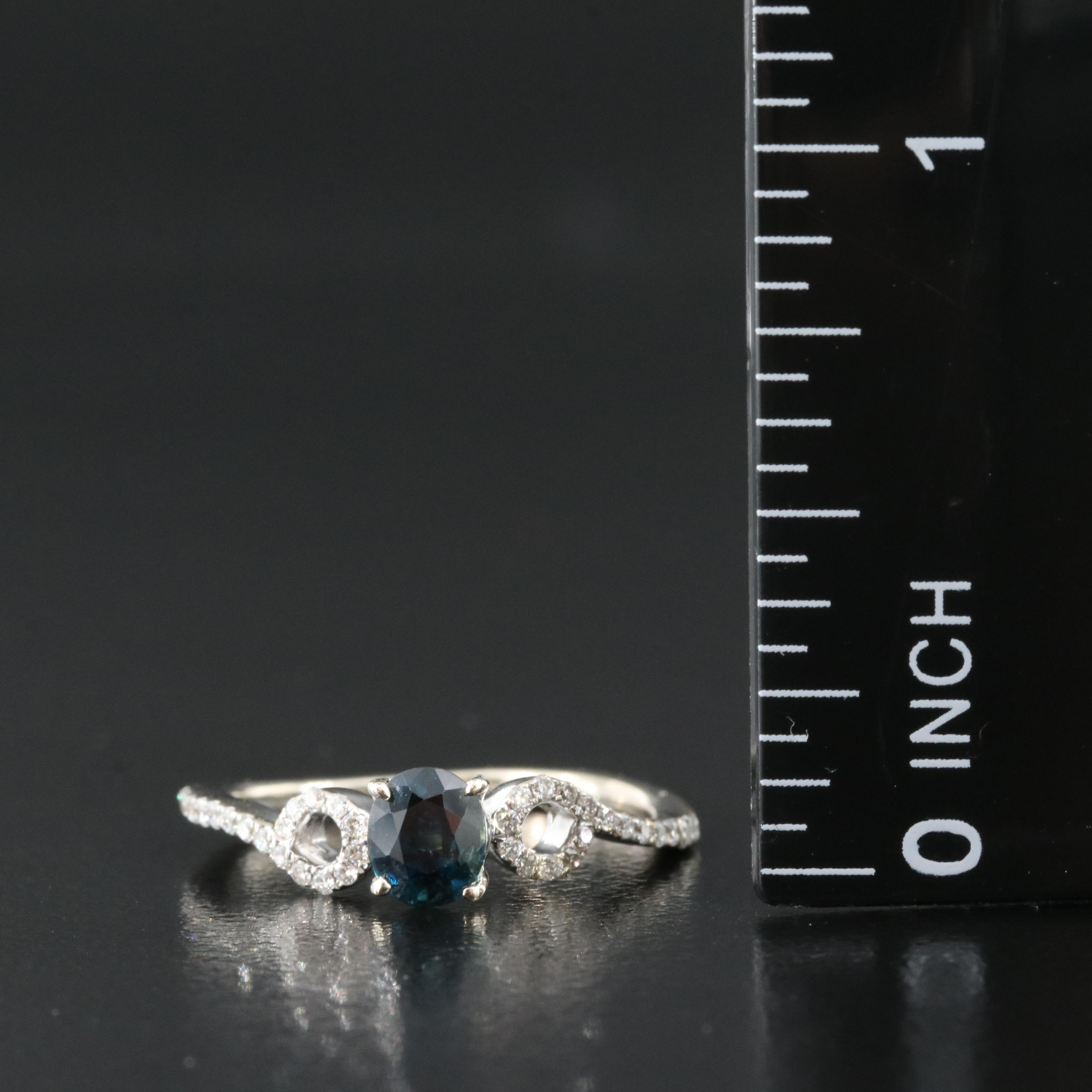 18K Sapphire and Diamond Ring