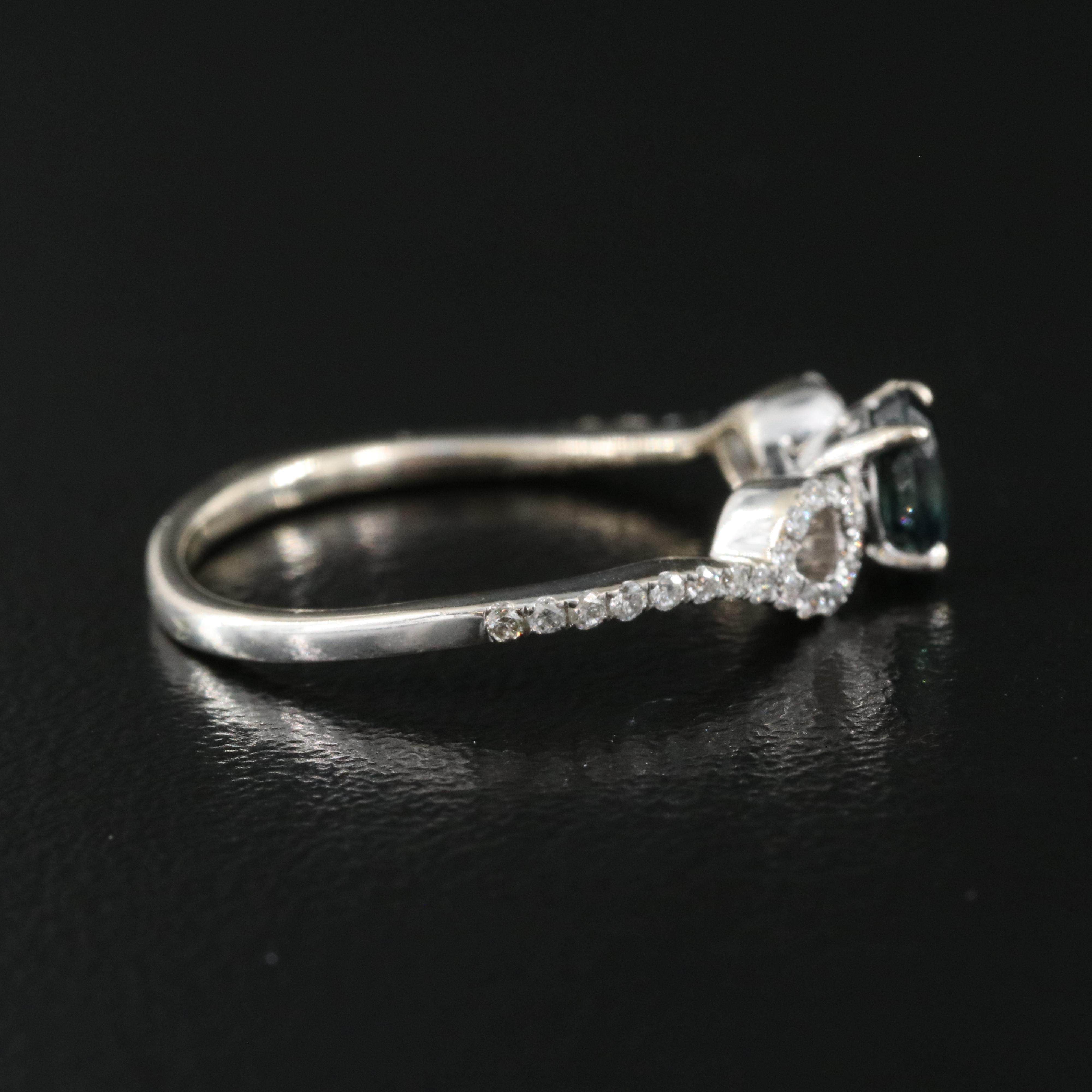 18K Sapphire and Diamond Ring