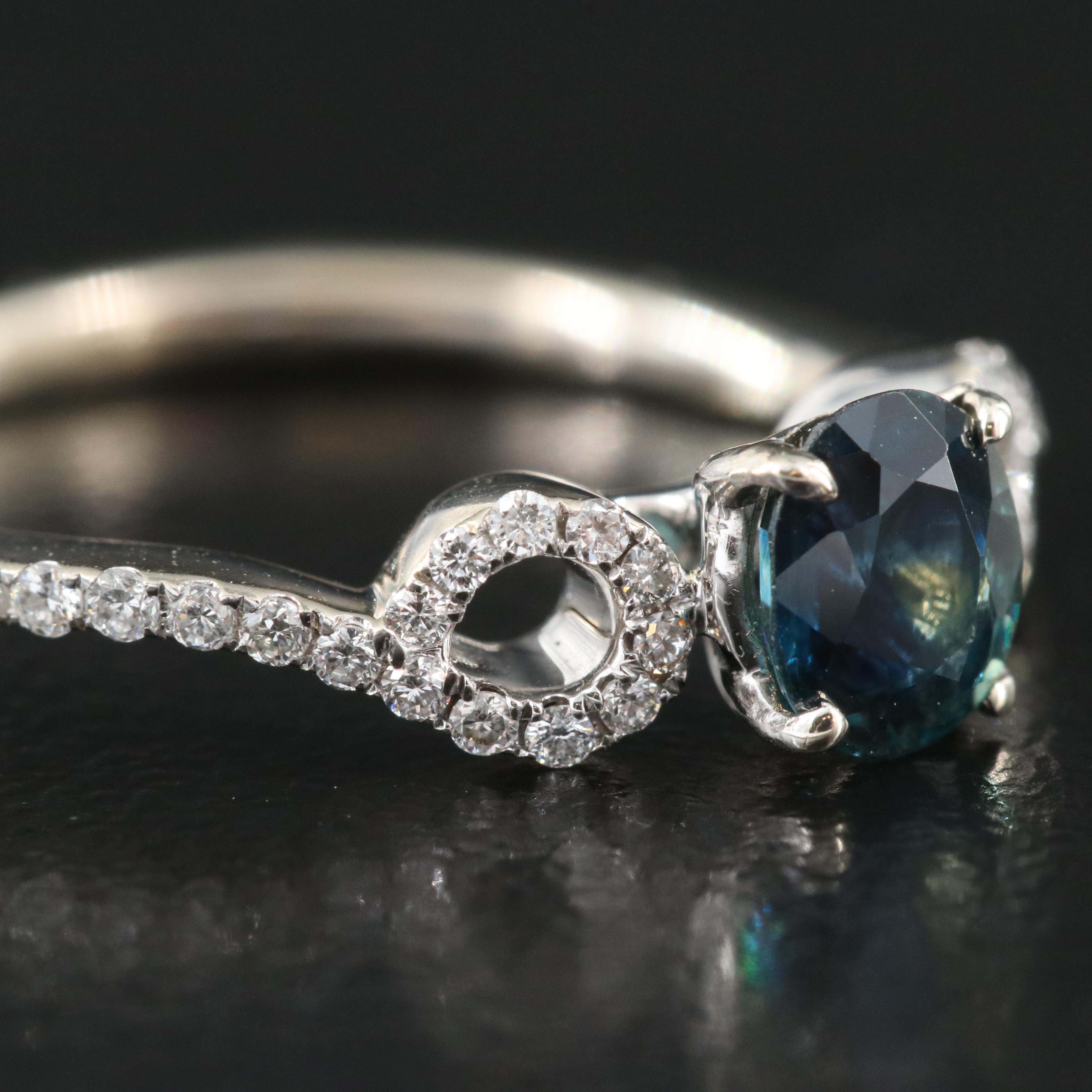 18K Sapphire and Diamond Ring