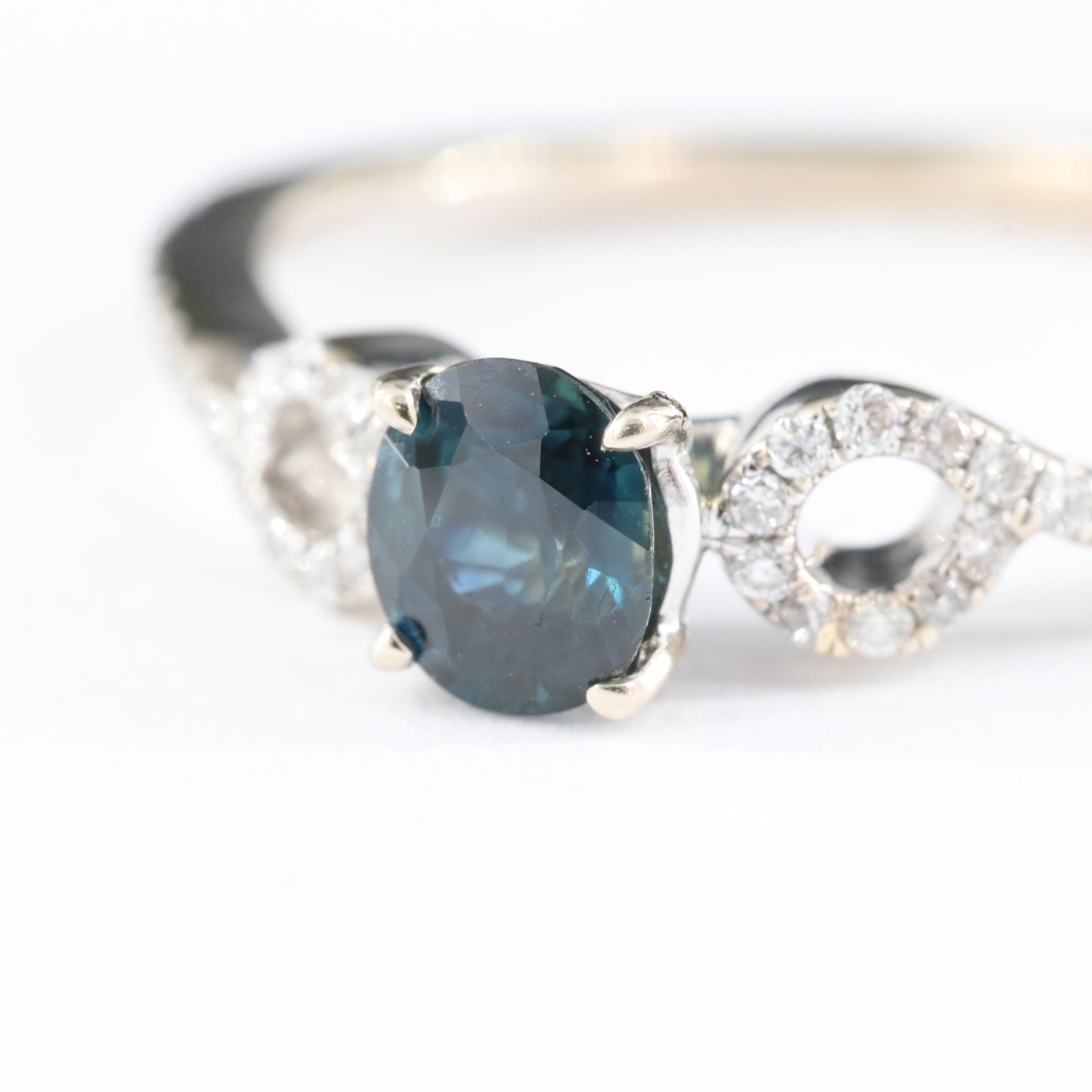 18K Sapphire and Diamond Ring