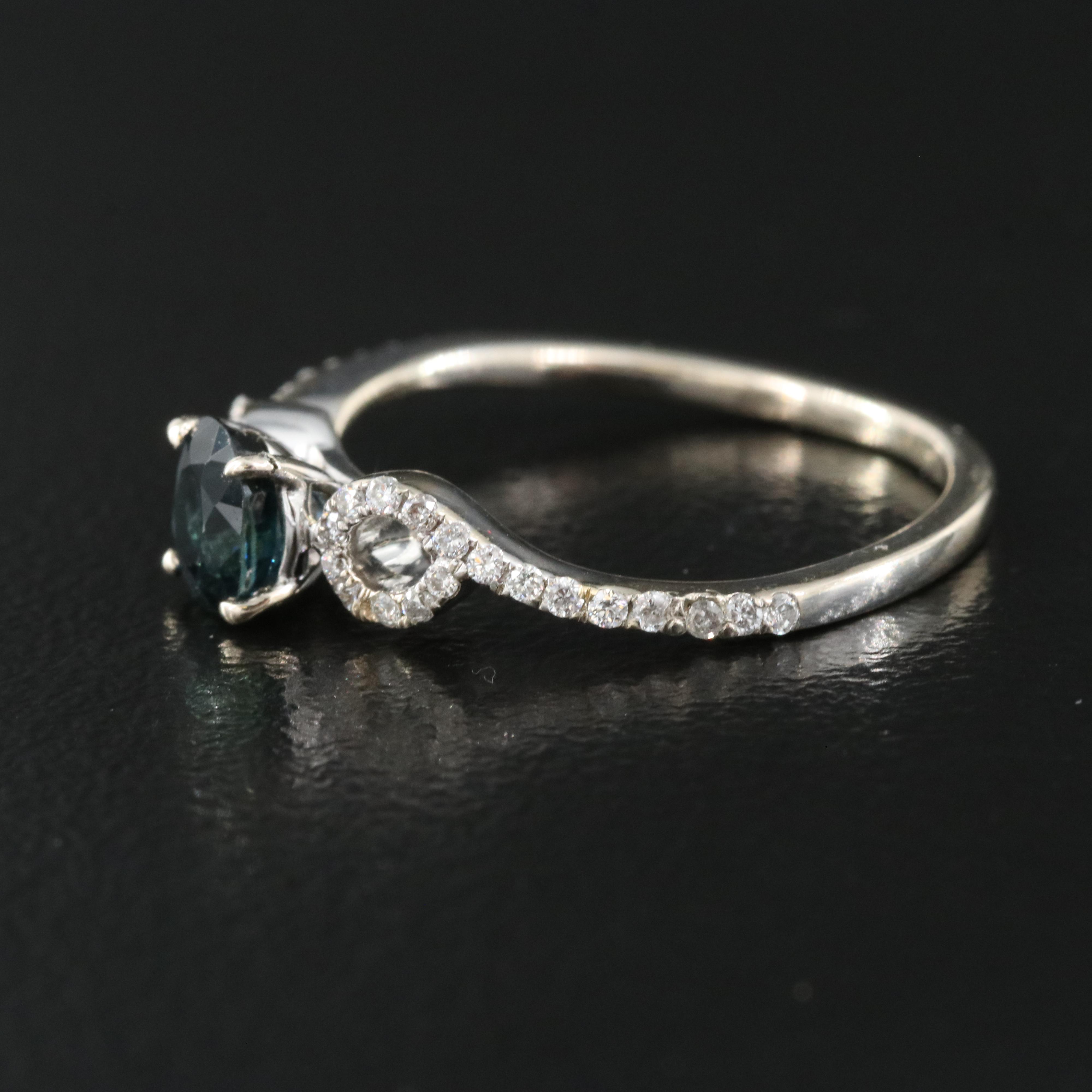 18K Sapphire and Diamond Ring